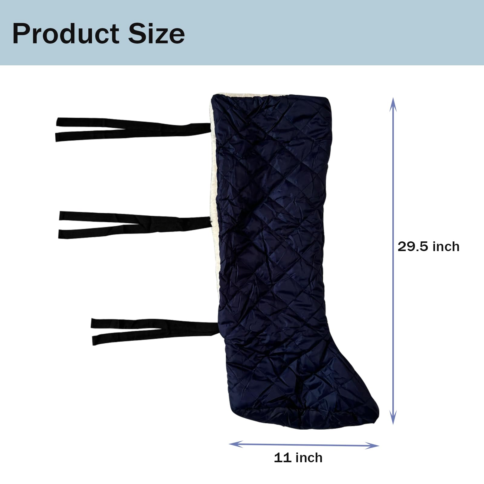 **Thermal Foot & Knee Protector for Wheelchair Users - Plush Cold Weather Socks with Knee Pads for Injury Recovery & Arthritis Relief (Blue) - Ideal for Winter Comfort & Joint Pain Management**