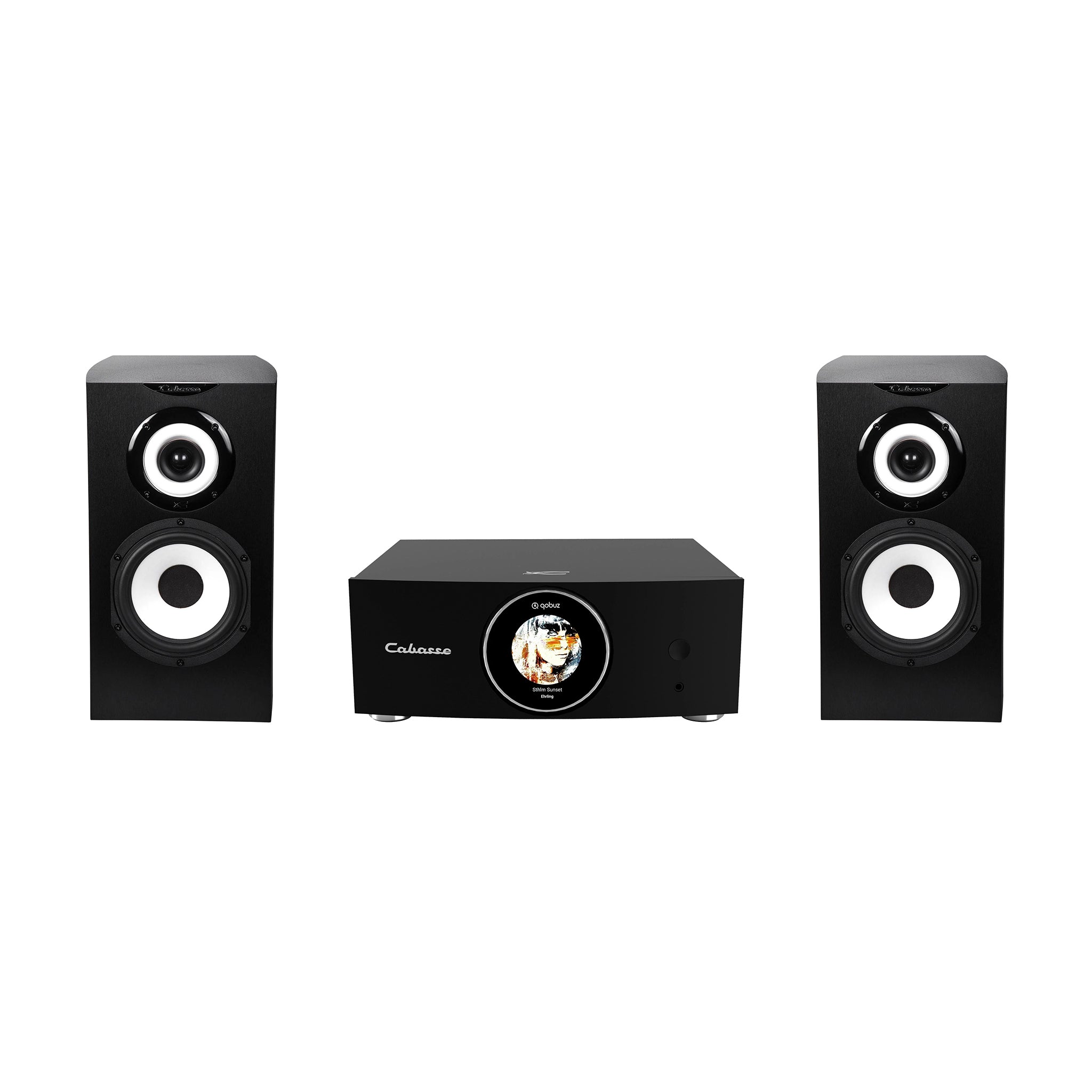Cabasse ABYSS Wireless Amplifier & Minorca MC40 Bookshelf Speakers - HiFi Audio System for Home Theater, Music Listening & Audiophile Setup