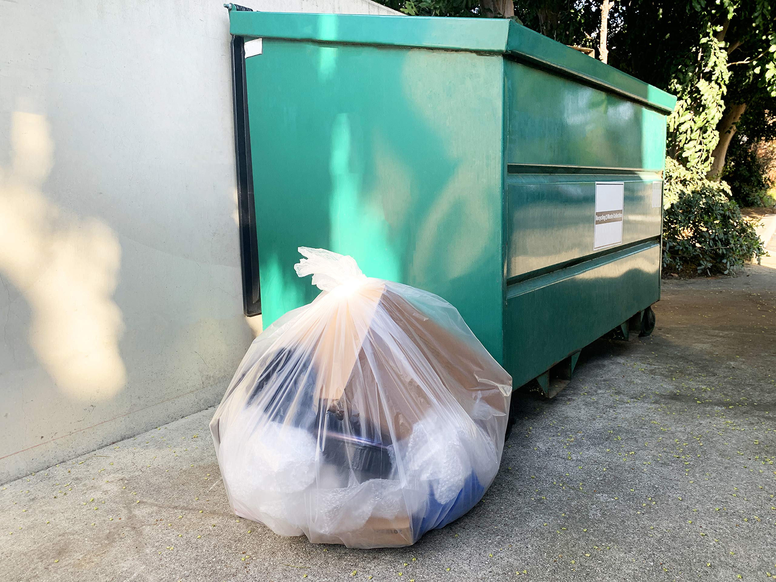 Reli. SuperValue 65 Gallon Heavy Duty Trash Bags - 60 Count | Clear Multi-Use Garbage Bags | Made in USA | Perfect for Large Kitchen, Office, and Outdoor Waste Disposal