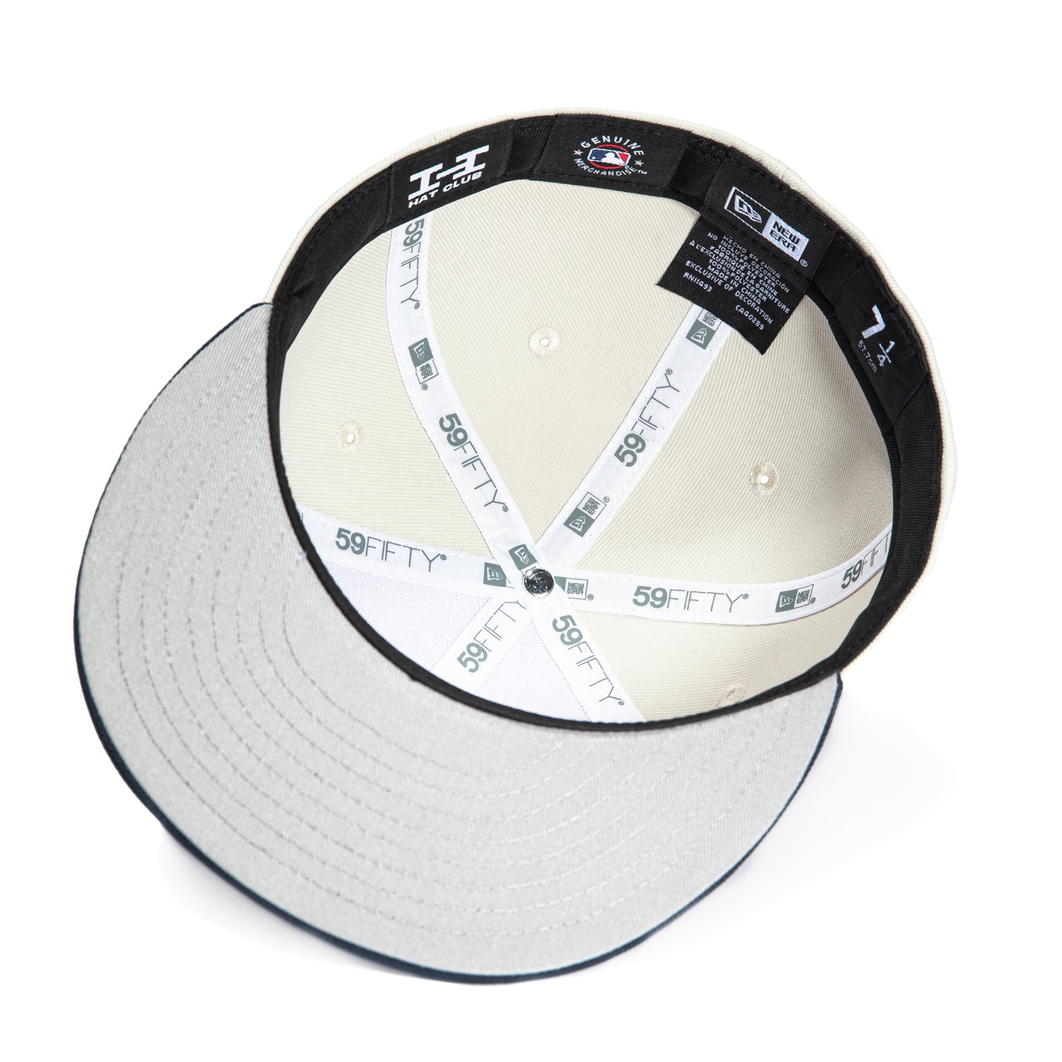 New Era 59Fifty New York Yankees Baseball Cap - Adjustable Snapback Hat in Stone & Navy Colors | Perfect for Baseball Games, Streetwear Fashion & Sports Fans