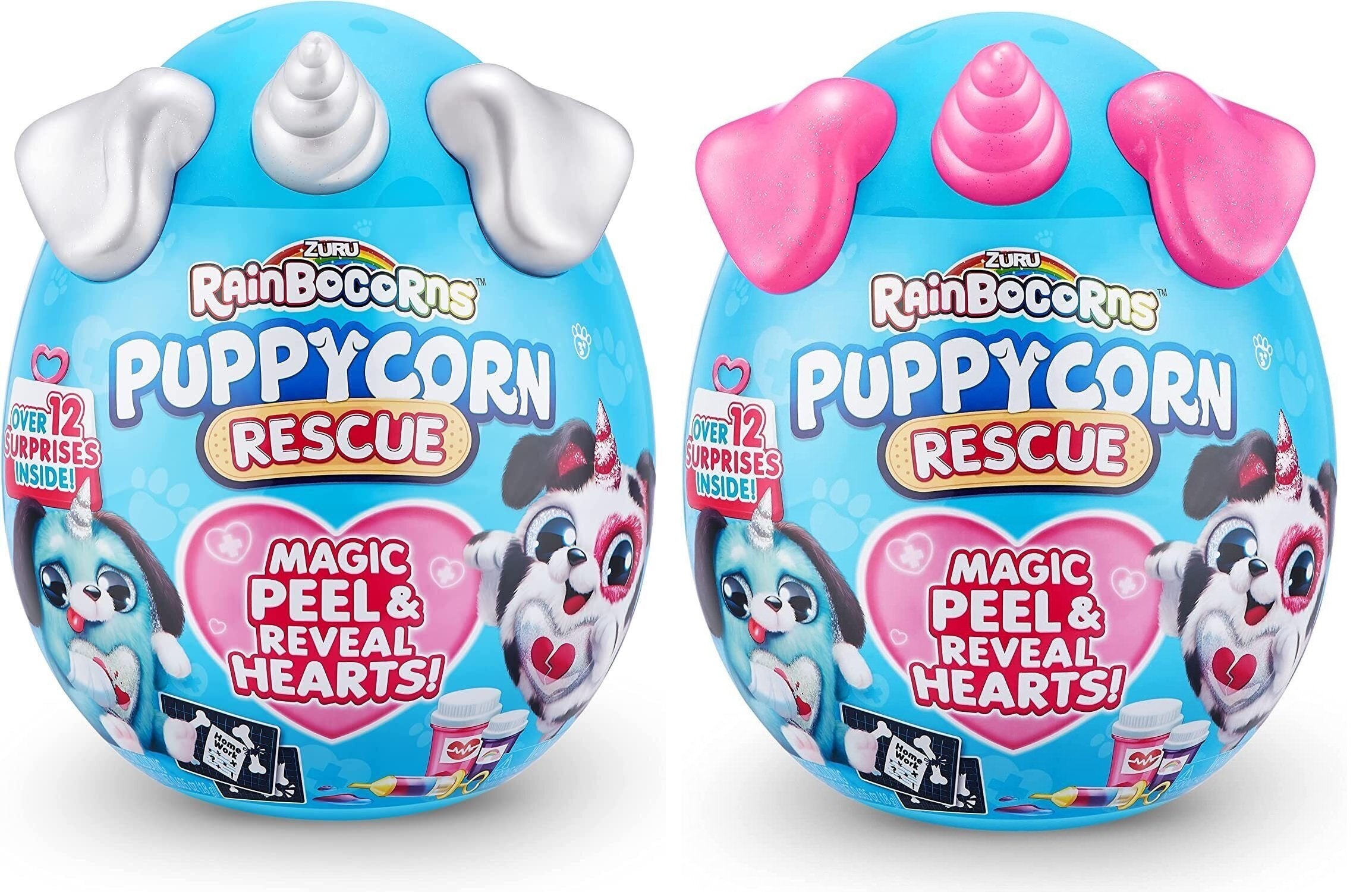 Rainbocorns Puppycorn Rescue Sequin Surprise Toy - Magical Unicorn & Puppy Plush for Kids, Collectible Stuffed Animal with Glittery Sequins - Perfect Gift for Birthday, Christmas & Playtime Fun