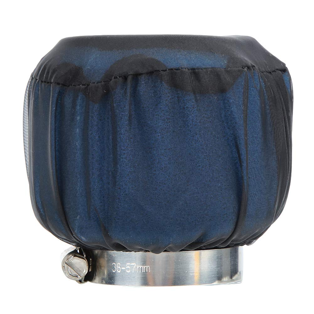 45mm Double Sponge Air Filter Cleaner for Motorcycles - High Flow Performance Straight Neck Buckle Duokon Air Filter (Dark Blue) - Perfect for Dirt Bikes, ATVs & Off-Road Vehicles