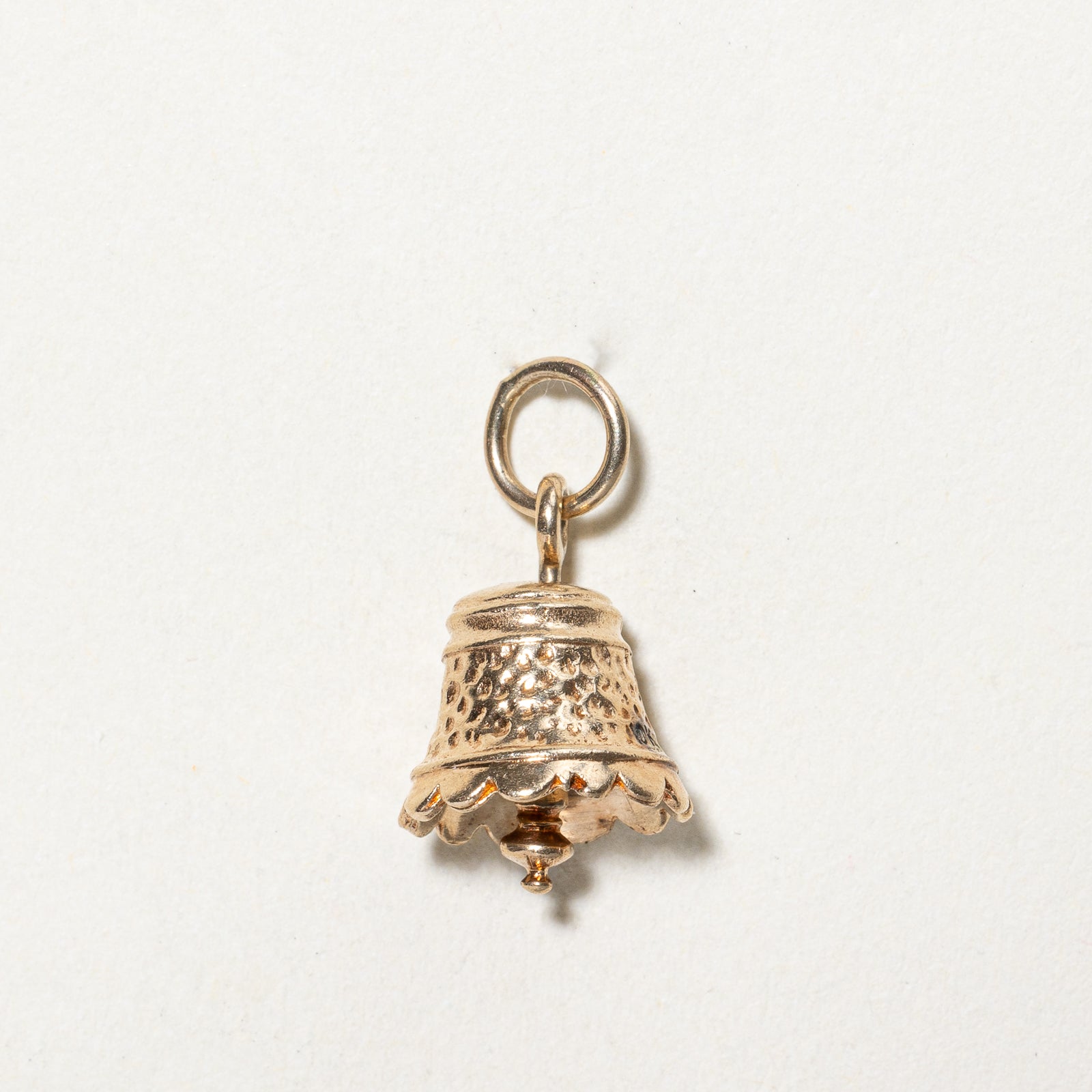 10k Yellow Gold Bell Charm Pendant - Elegant Jewelry for Necklaces & Bracelets - Perfect for Gifts, Parties & Everyday Wear