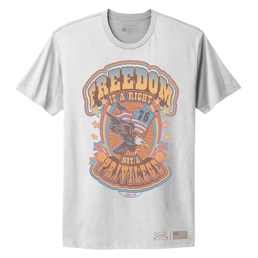 Women's Freedom Is A Right Boyfriend Fit T-Shirt - Comfortable Oversized Cotton Tee for Casual Wear & Feminist Statement