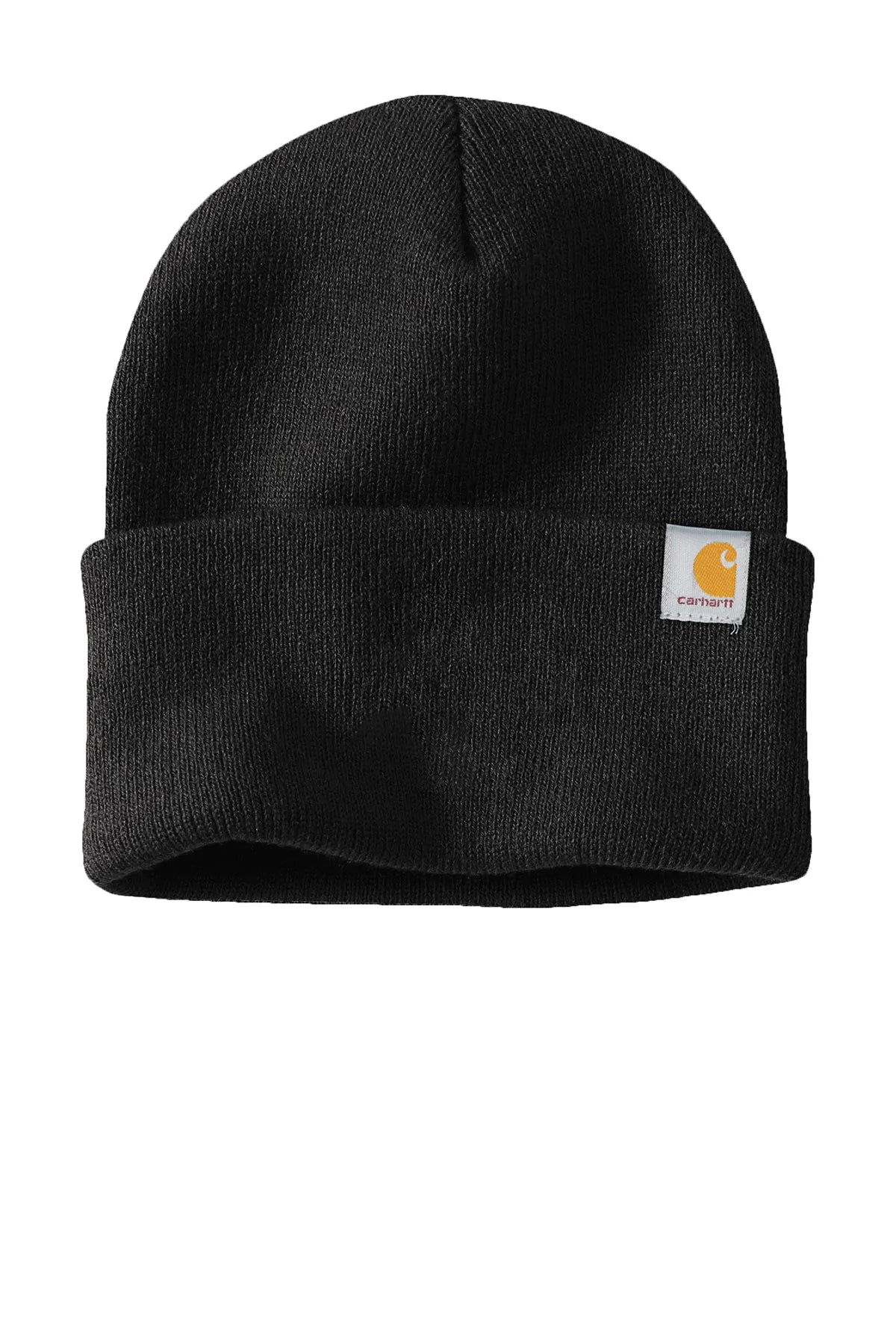 Carhartt Watch Cap for Men - Warm Winter Beanie, Black - Heavy Duty Knit Construction for Outdoor Work, Construction, and Cold Weather Activities
