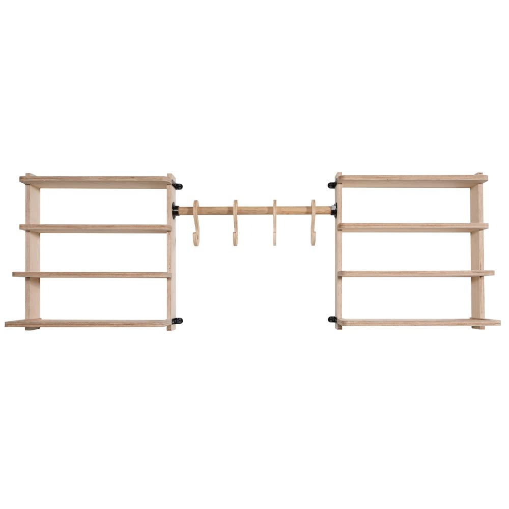 Heavy Duty 8-Shelf Storage Rack with 4 Hooks - 24