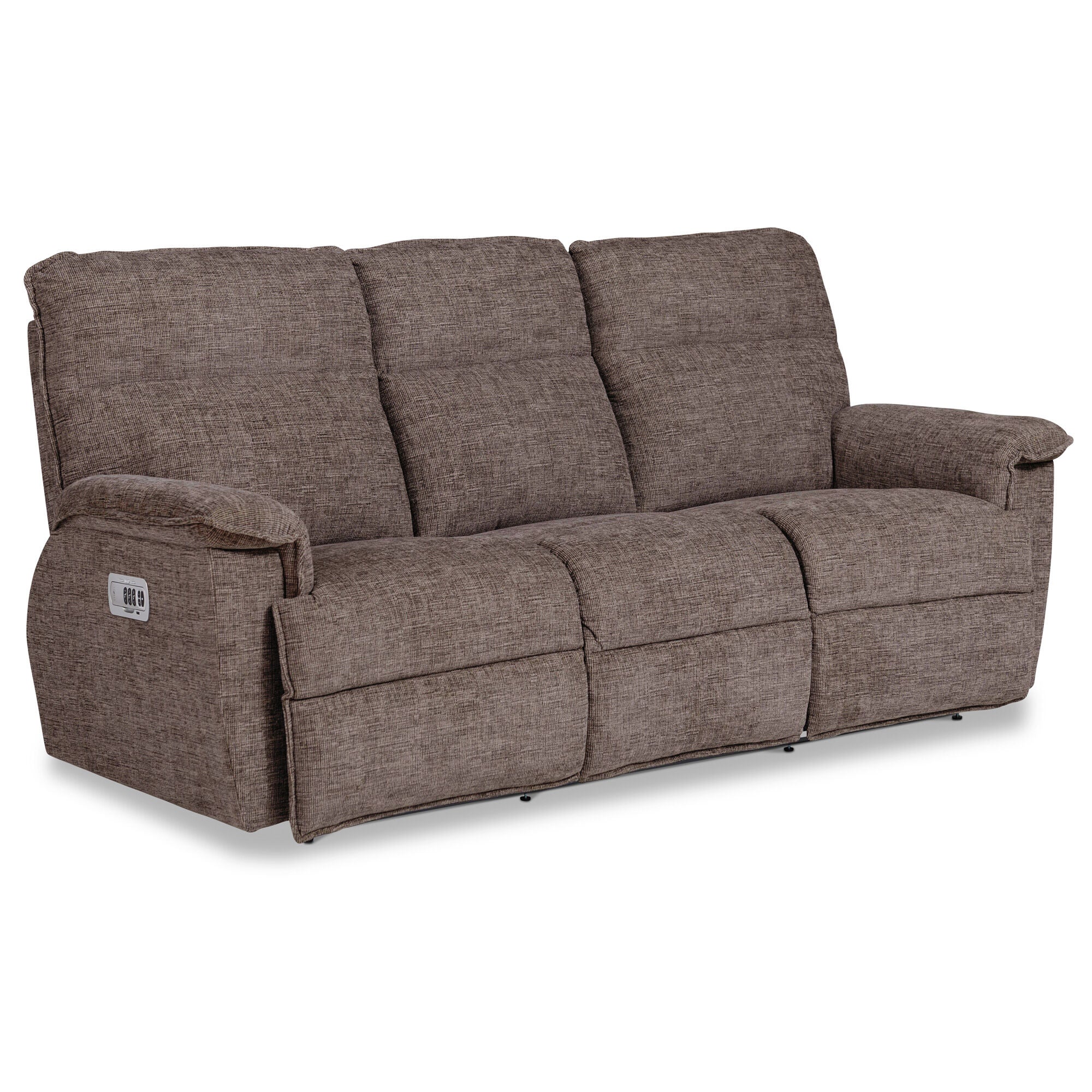 Jay Tri Power Reclining Sofa - 3-Position Electric Recliner with USB Charging & Cup Holders - Perfect for Living Room, Home Theater & Relaxation