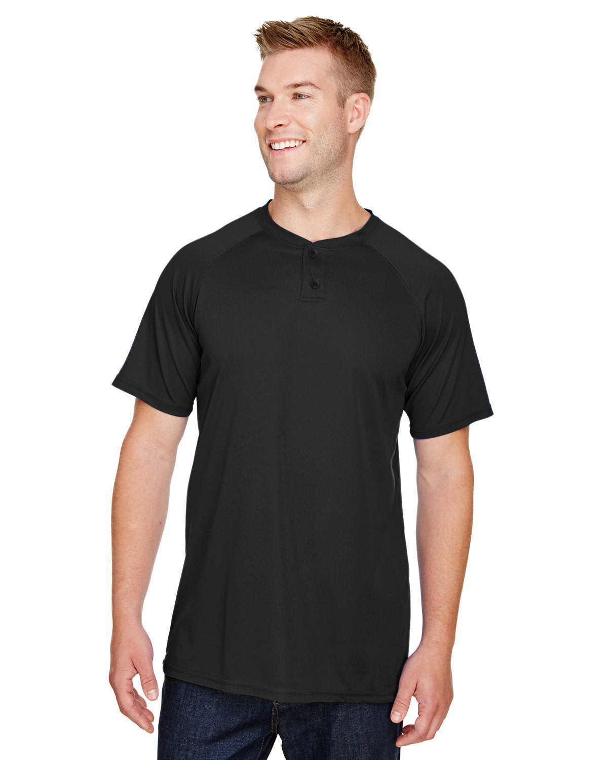**Augusta Sportswear AG1565 Adult Attain 2-Button Baseball Jersey - Comfortable & Durable for Baseball Games, Team Uniforms & Casual Wear**