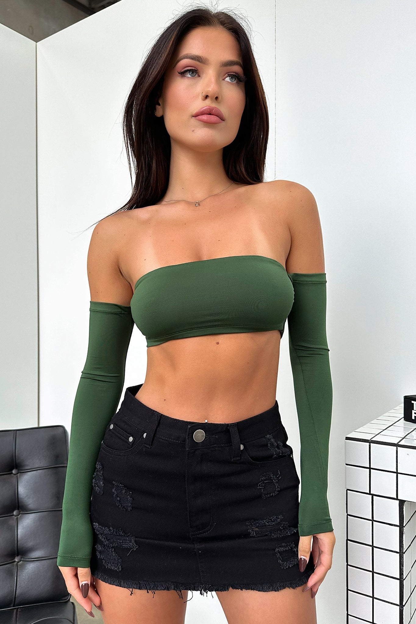 Stylish Mabel Mini Skirt - Black Denim High Waist Short Skirt for Women | Perfect for Casual Outfits, Date Nights & Summer Fashion