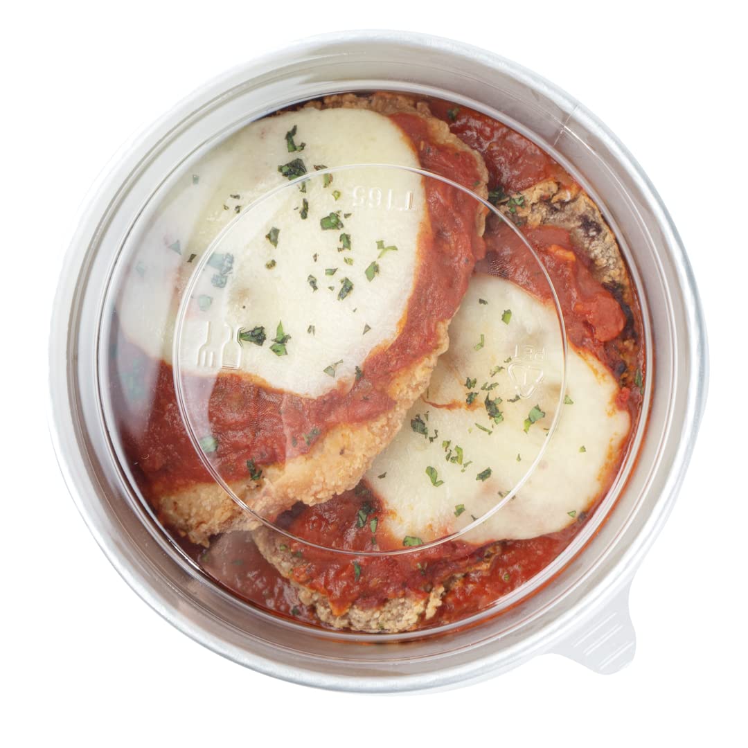Disposable Clear Plastic Foil Lux Lids for 37oz & 42oz Takeout Containers - 200 Pack Lift Tab Food Container Lids (Containers Sold Separately) | Perfect for Restaurants, Catering & Food Delivery Services