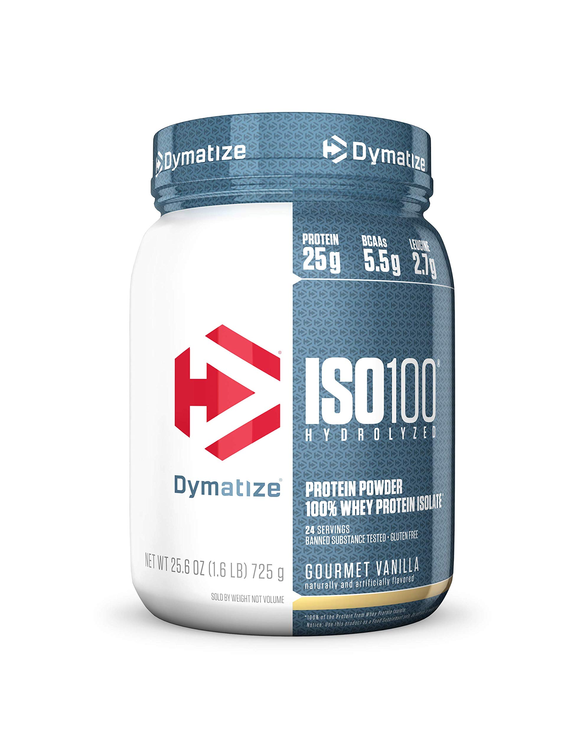 Dymatize ISO100 Hydrolyzed Whey Protein Powder - 25.6oz (Gourmet Vanilla) for Muscle Recovery & Post-Workout Shake | Gym Supplements for Athletes & Bodybuilders