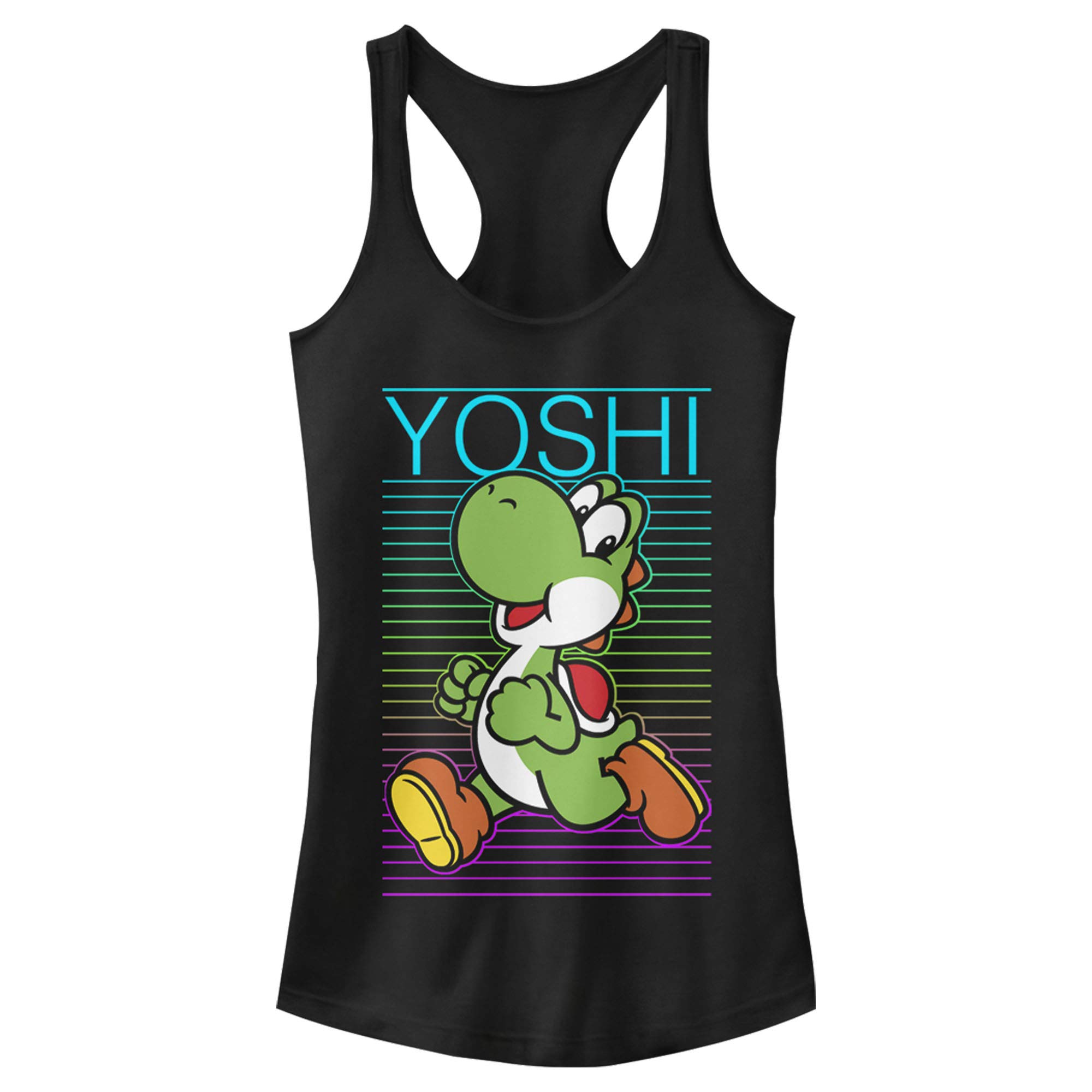 Nintendo Yoshi Women's Racerback Tank Top - Fifth Sun Official Licensed Graphic Tee - Perfect for Cosplay, Gaming Events & Casual Wear