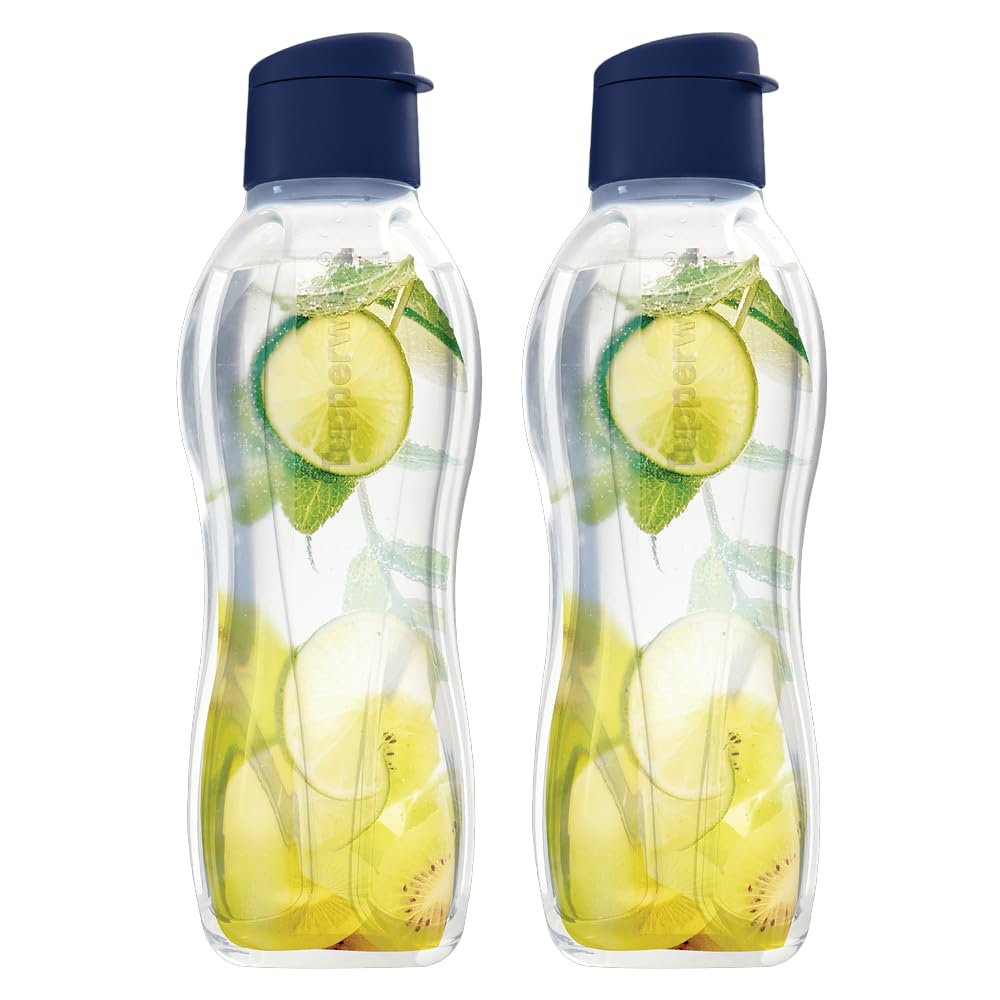 Eco-Friendly Reusable Water Bottle Set - BPA Free, Dishwasher Safe, Leak-Proof Lids (1L/34oz) - Perfect for Gym, Hiking & Office Hydration