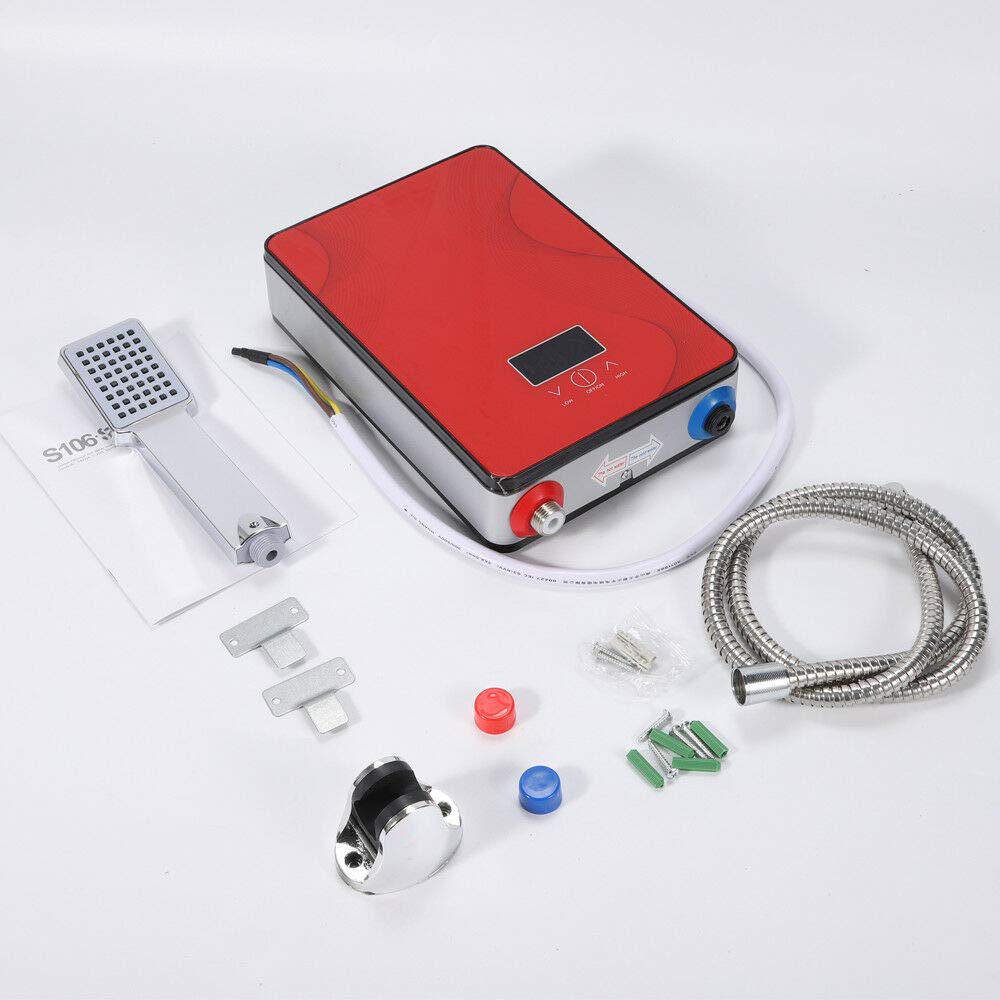 6500W Electric Tankless Water Heater with Digital Display - 220V Instant Hot Water System for Home & RV - Overheating Protection - Perfect for Bathroom, Kitchen & Outdoor Use