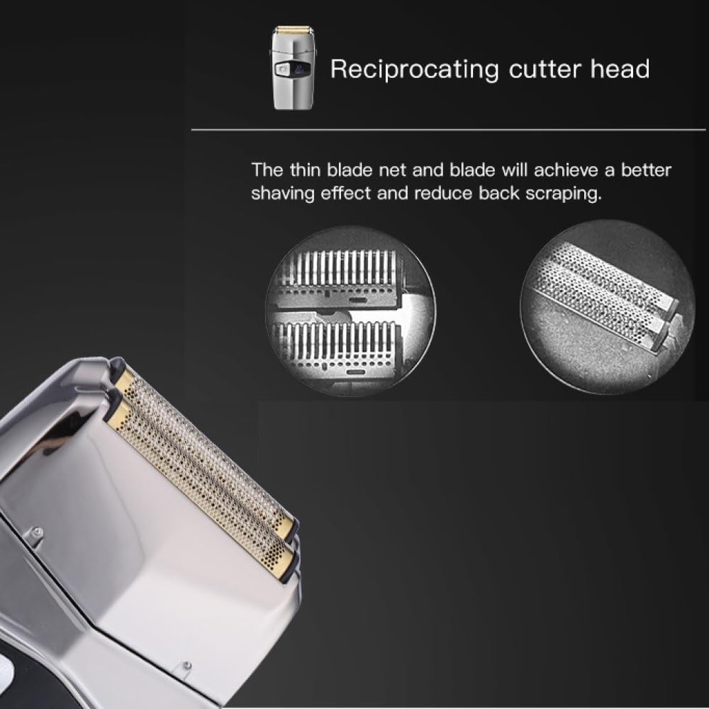 Professional Cordless Electric Razor for Men - Rechargeable Barber Shaver for Beard, Head & Body Hair - Perfect for Home, Travel & Salon Use