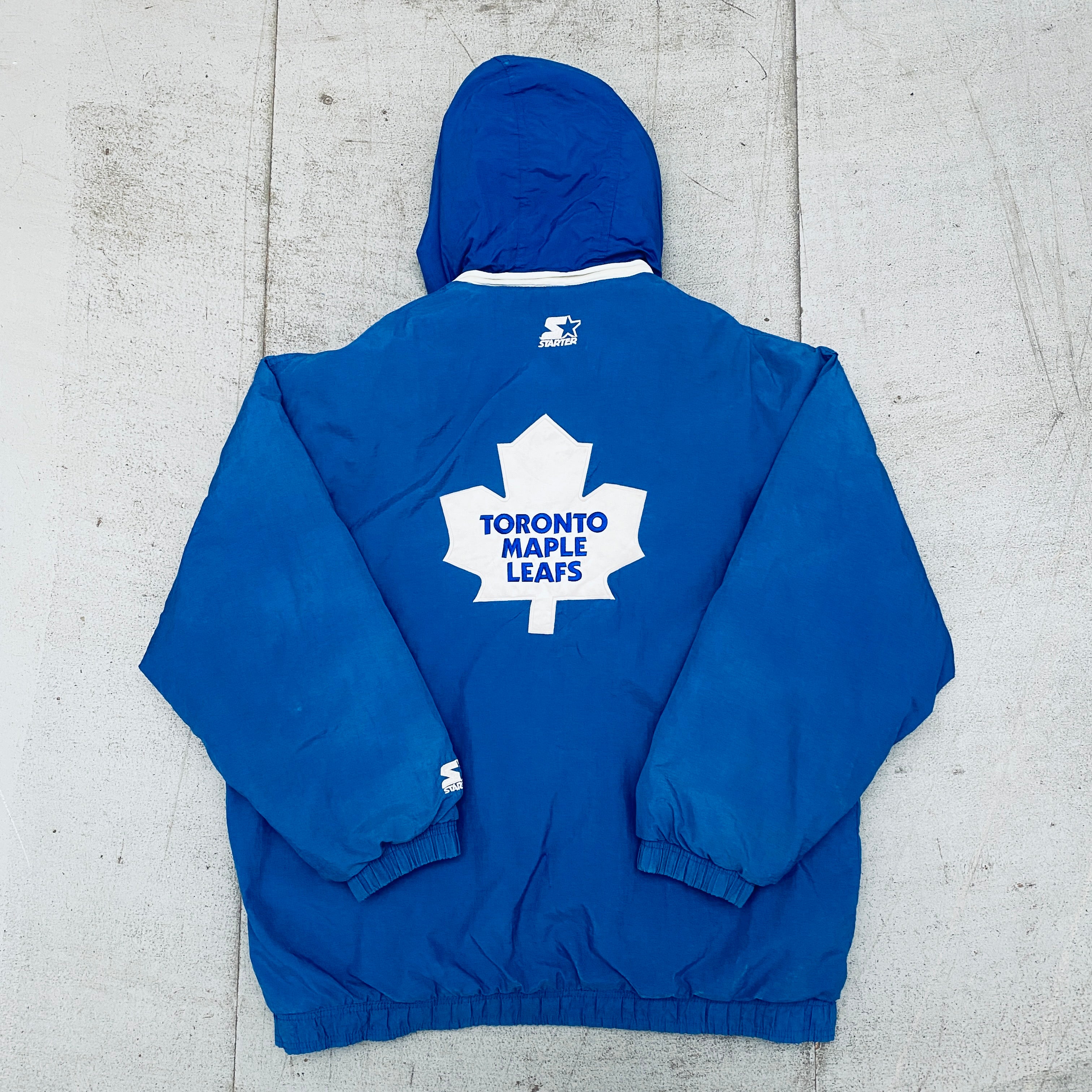 Toronto Maple Leafs 1990s Full-Zip Starter Parka Jacket - Vintage NHL Hockey Fan Apparel (Large) - Perfect for Game Day, Outdoor Activities & Retro Fashion