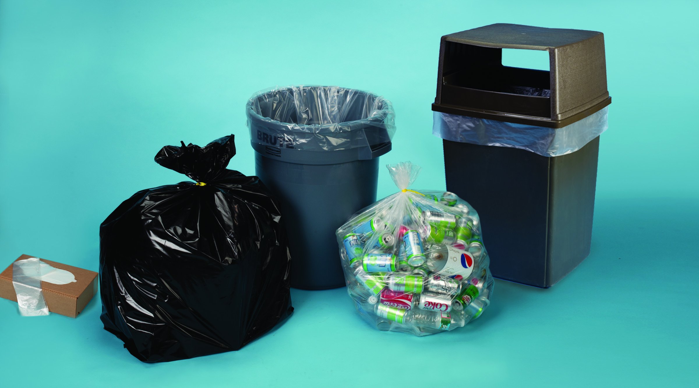 4-7 Gallon White Low Density Trash Can Liners - Heavy Duty Kitchen & Bathroom Garbage Bags for Home & Office Use