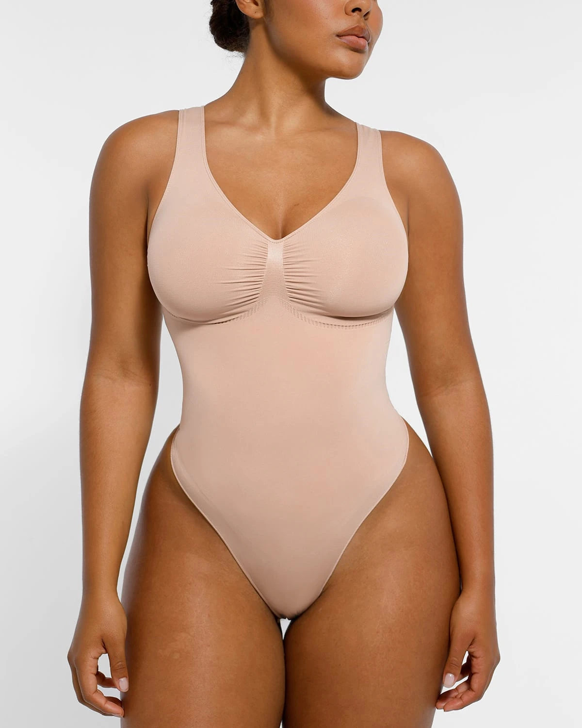 Sexy 2.0 V Neck Thong Bodysuit for Women - Stretchy Lingerie Bodysuit with Snap Closure - Perfect for Date Night, Boudoir Photography & Loungewear