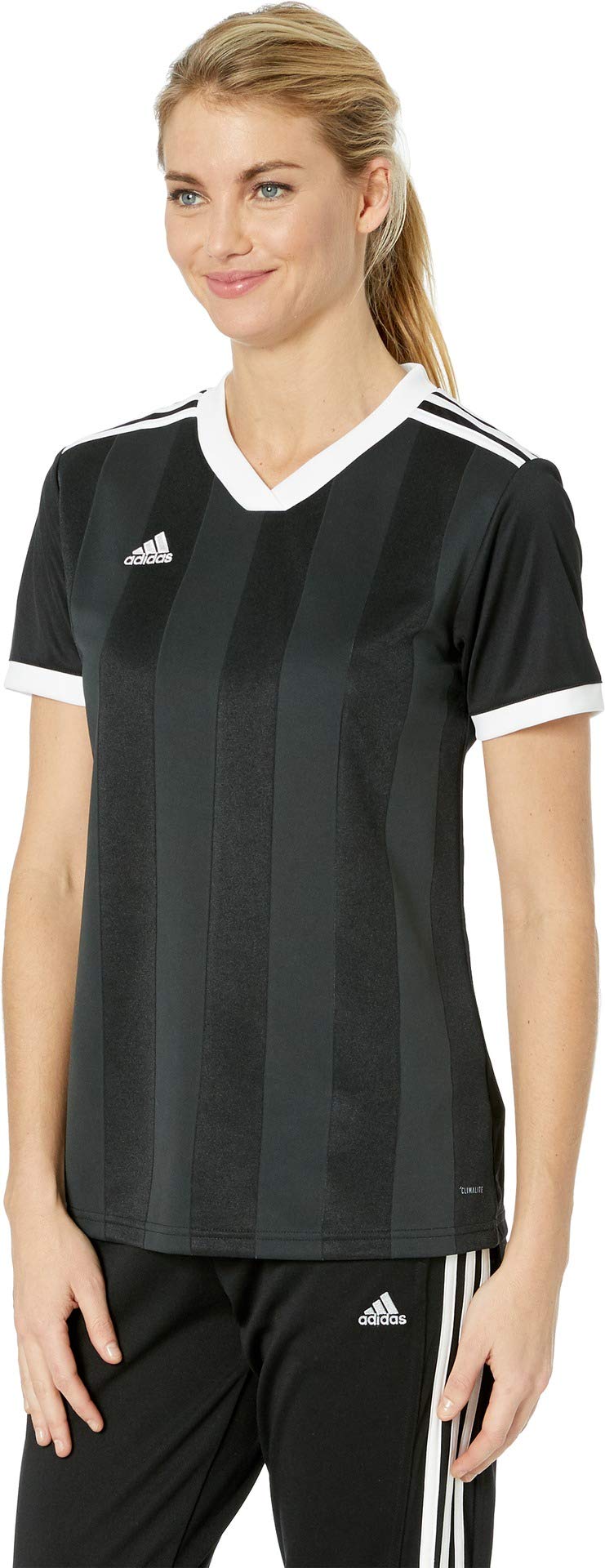 adidas Women's Alphaskin Tiro Jersey - Breathable Workout Top for Running, Yoga & Gym - Moisture-Wicking Performance Shirt for Active Women