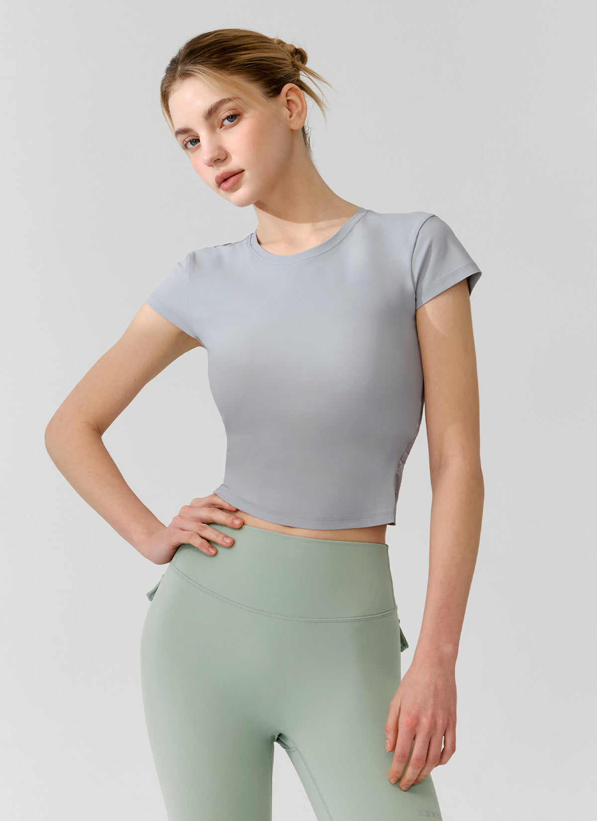 Lightweight Tricot Overlap Short Sleeve Top for Women - Breathable Summer Blouse for Casual Wear, Office & Outdoor Activities