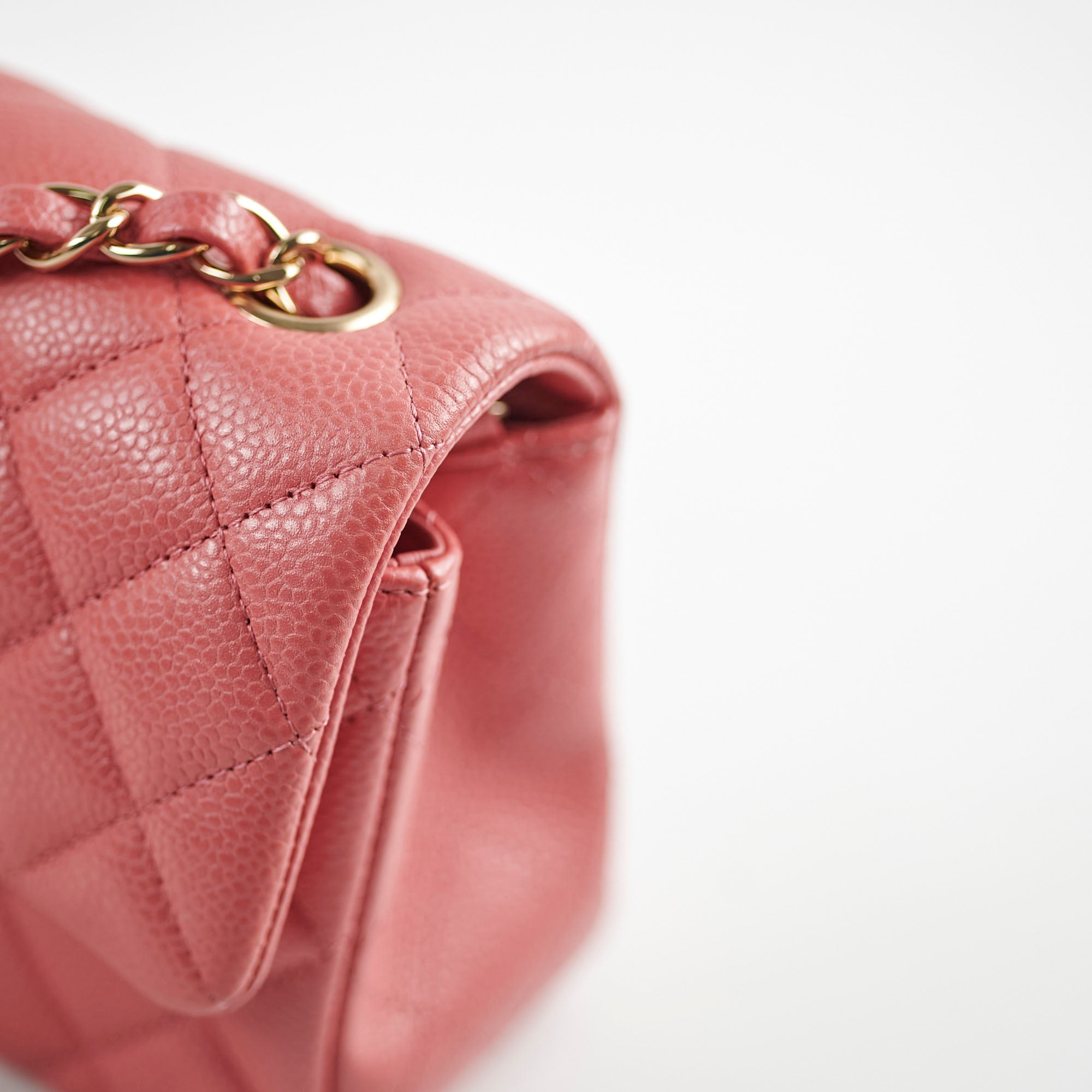 Chanel Pearly Pink Rectangular Mini Flap Bag in Caviar Leather - 25 Series | Luxury Crossbody Purse for Women, Perfect for Parties & Evening Events