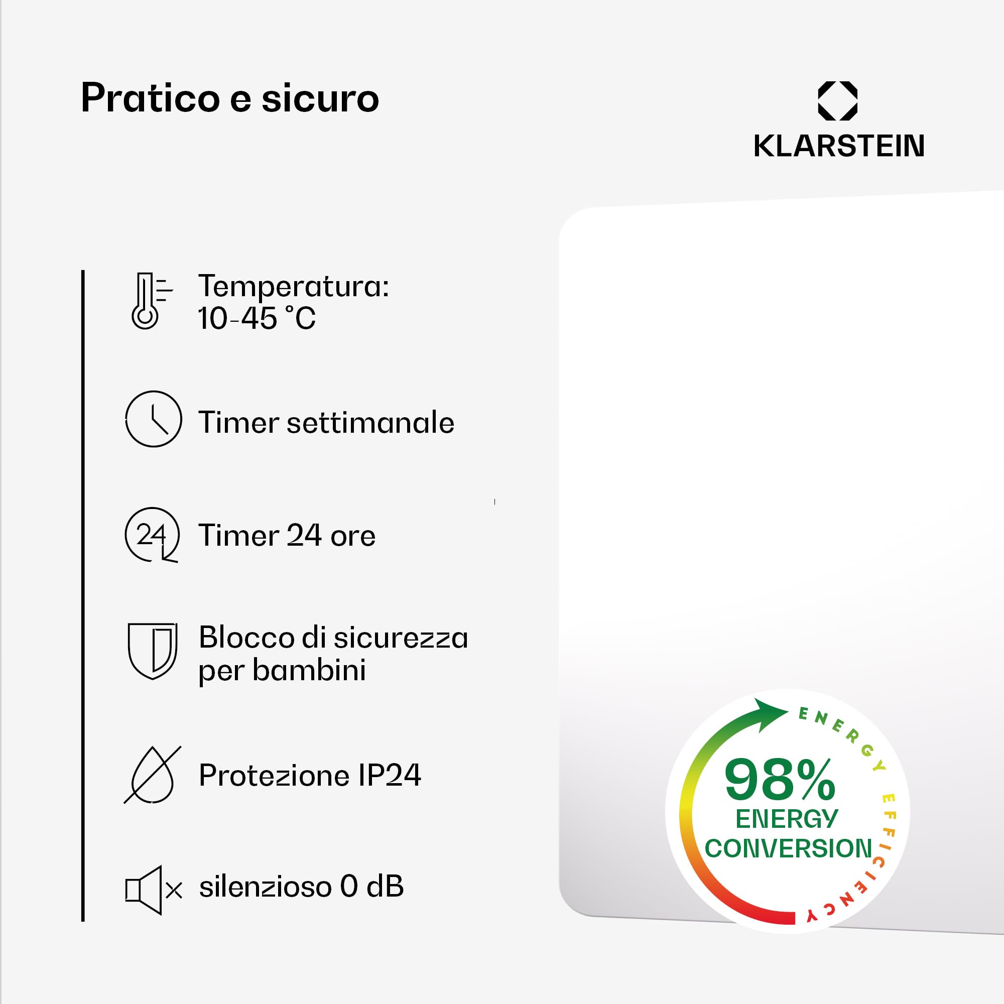 KLARSTEIN Energy Efficient 650W Infrared Electric Heater Panel with Remote Control & Timer - Carbon Free Heating Solution for Home, Office & Bedroom - Safe & Eco-Friendly Infrared Radiant Heating System