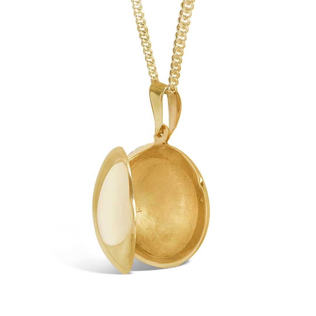 Men's Gold Round Locket Necklace - Vintage Photo Pendant for Gifts, Anniversaries & Special Occasions | Perfect for Valentine's Day, Weddings & Keepsakes