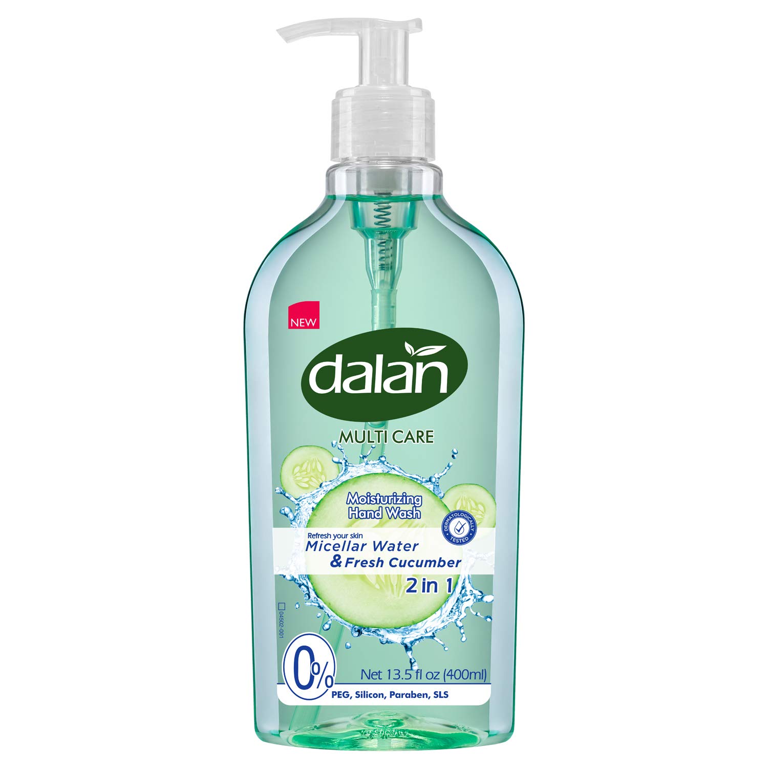 Dalan Fresh Cucumber Ultra Moisturizing Hand Soap - 13.5 Fl Oz (400mL) Pack of 12 - Hydrating Liquid Soap for Dry & Normal Skin - Leaves Hands Soft, Clean & Refreshed - Perfect for Home, Kitchen, Bathroom & Office Use