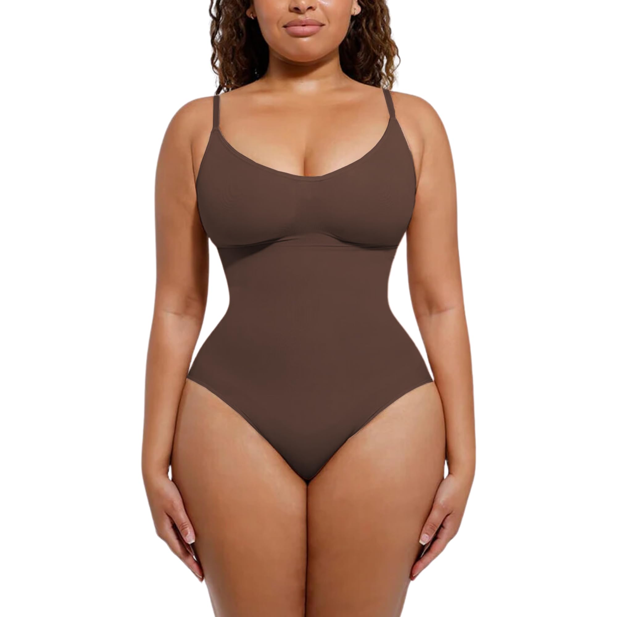 Seamless Bodyshaper Bodysuit for Women - Full Body Shapewear Tummy Control & Waist Trainer, Sleeveless Round Neck Slimming Underwear for Everyday Wear, Workout & Special Occasions