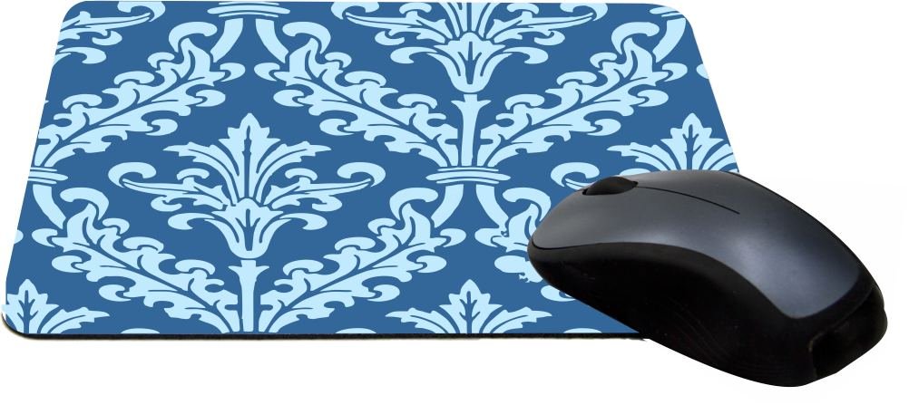 Premium Teal Blue Damask Design Lightning Series Gaming Mouse Pad (MPSQ-RK-1323) - Large Non-Slip Surface for PC, Laptop, Office & Esports Gaming