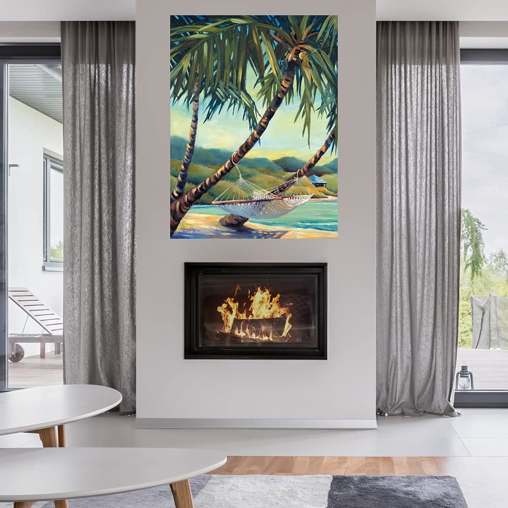 Fine Art Canvas Wall Decor 'Rest Stop' by Kathleen Denis - Ready to Hang 24x32 Inches - Perfect for Living Room, Bedroom, Office & More - Handmade Painting for Home & Commercial Spaces