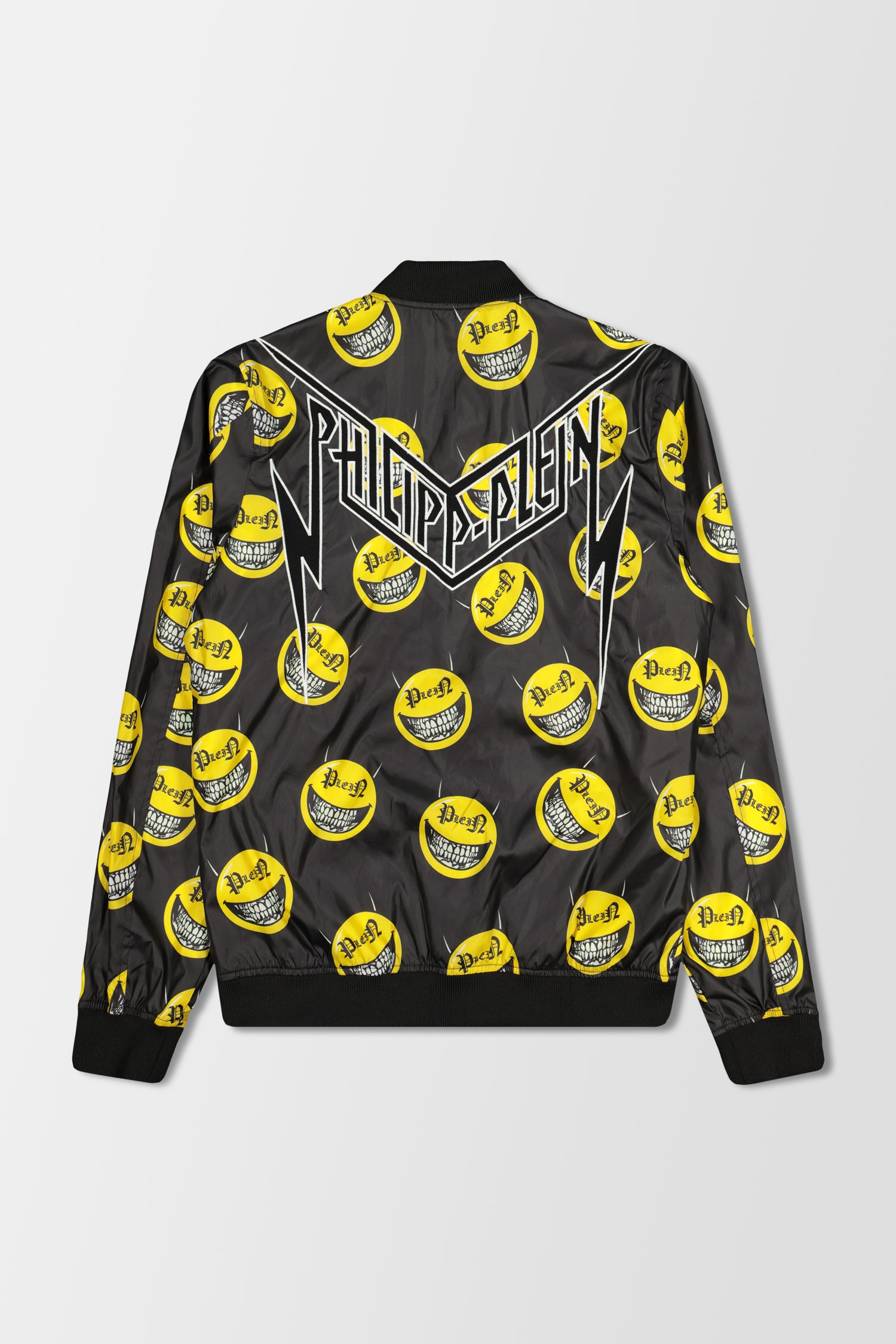 Philipp Plein Evil Smile Nylon Bomber Jacket for Men - Stylish Streetwear Outerwear for Casual Wear & Night Out