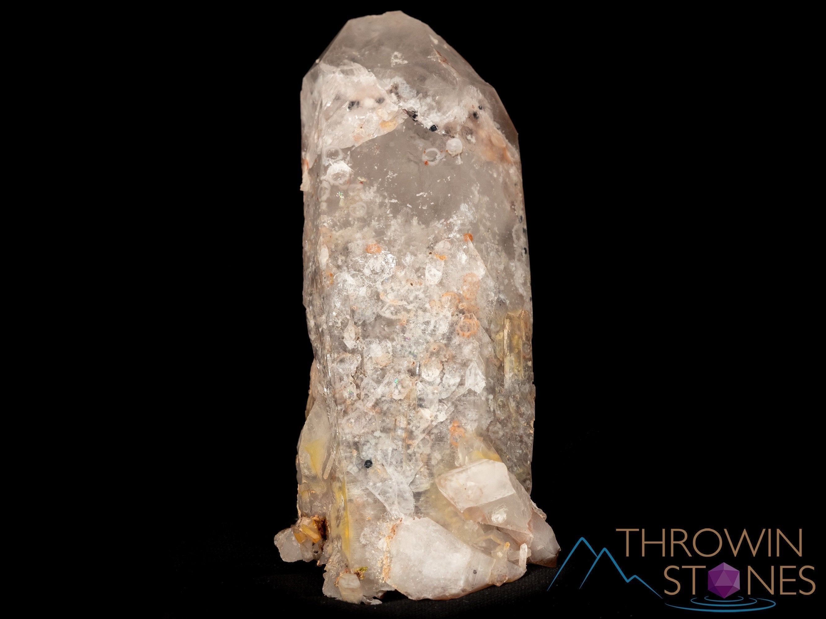 Raw MESSINA QUARTZ Crystal Point with Hematite & Kaolinite | Large Natural Crystals & Mineral Specimens | Healing Stones, Home Decor, Unique Gift Idea (39210) | Perfect for Meditation, Energy Work & Crystal Collections