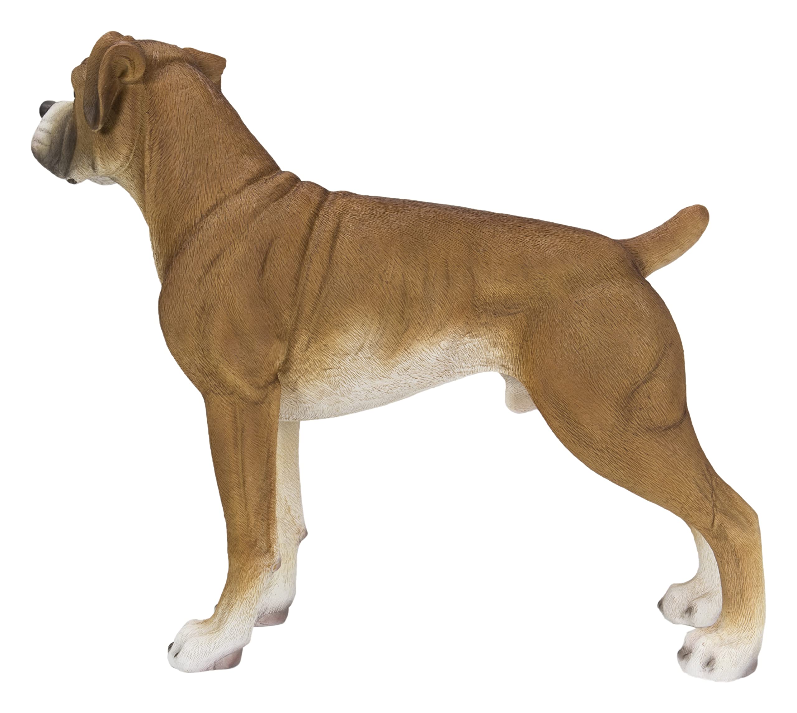 Hi-Line Gift Box - Premium Standing Boxer Dog Figurine for Home Decor, Office Desk, and Gift Giving