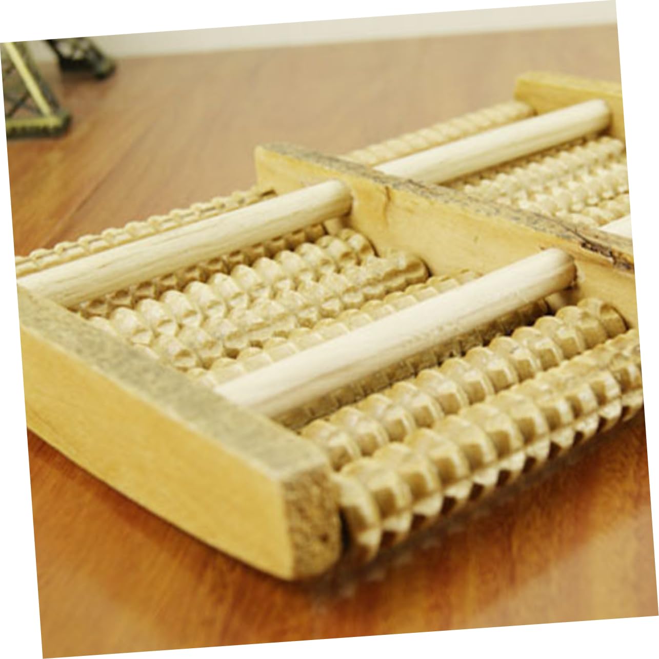 Wooden Foot Massager Roller - Natural Wood Foot Reflexology Massager for Pain Relief, Relaxation & Improved Circulation - Perfect for Home, Office & Post-Workout Recovery