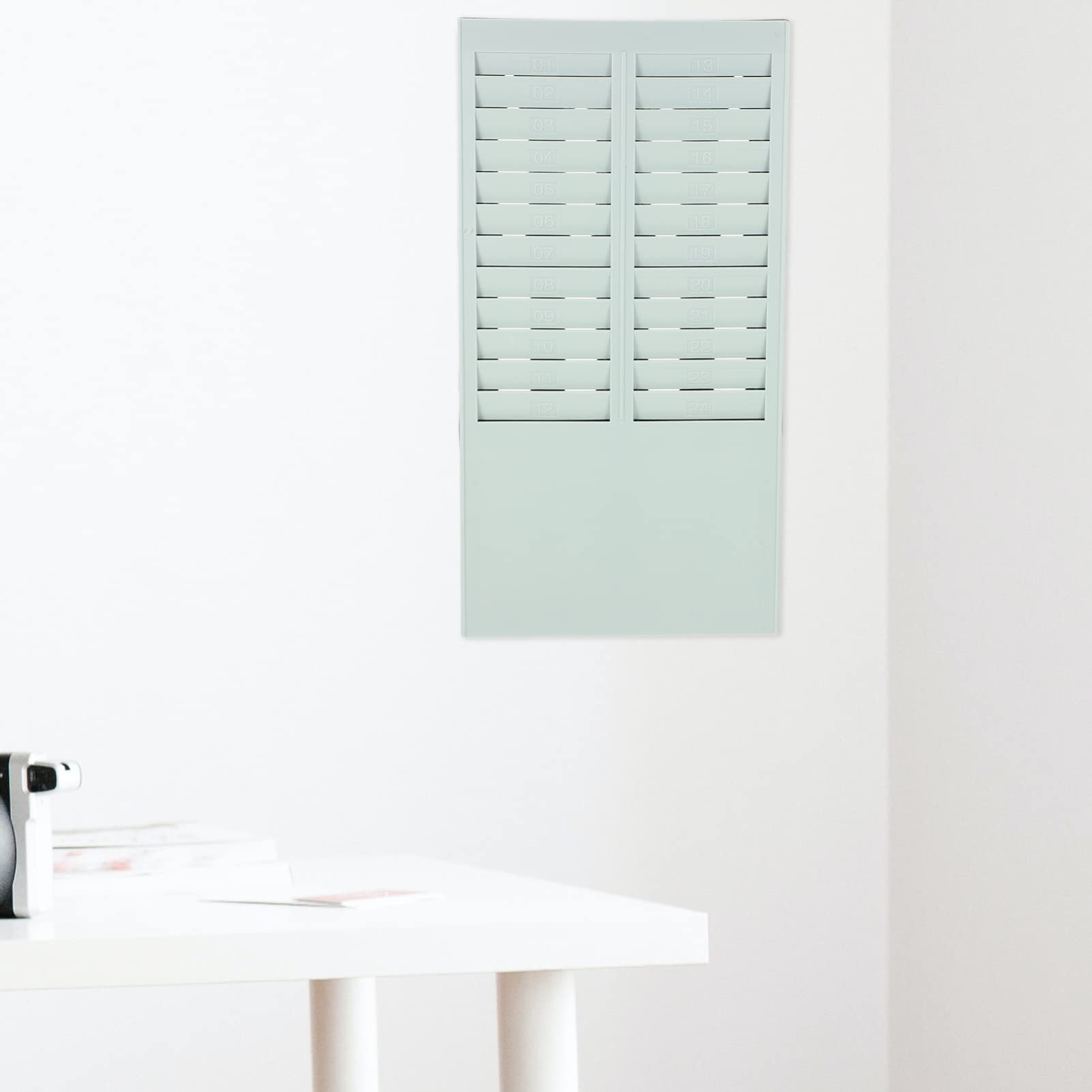 Operitacx 24-Card Wall Mount Attendance Rack for Office Time Tracking