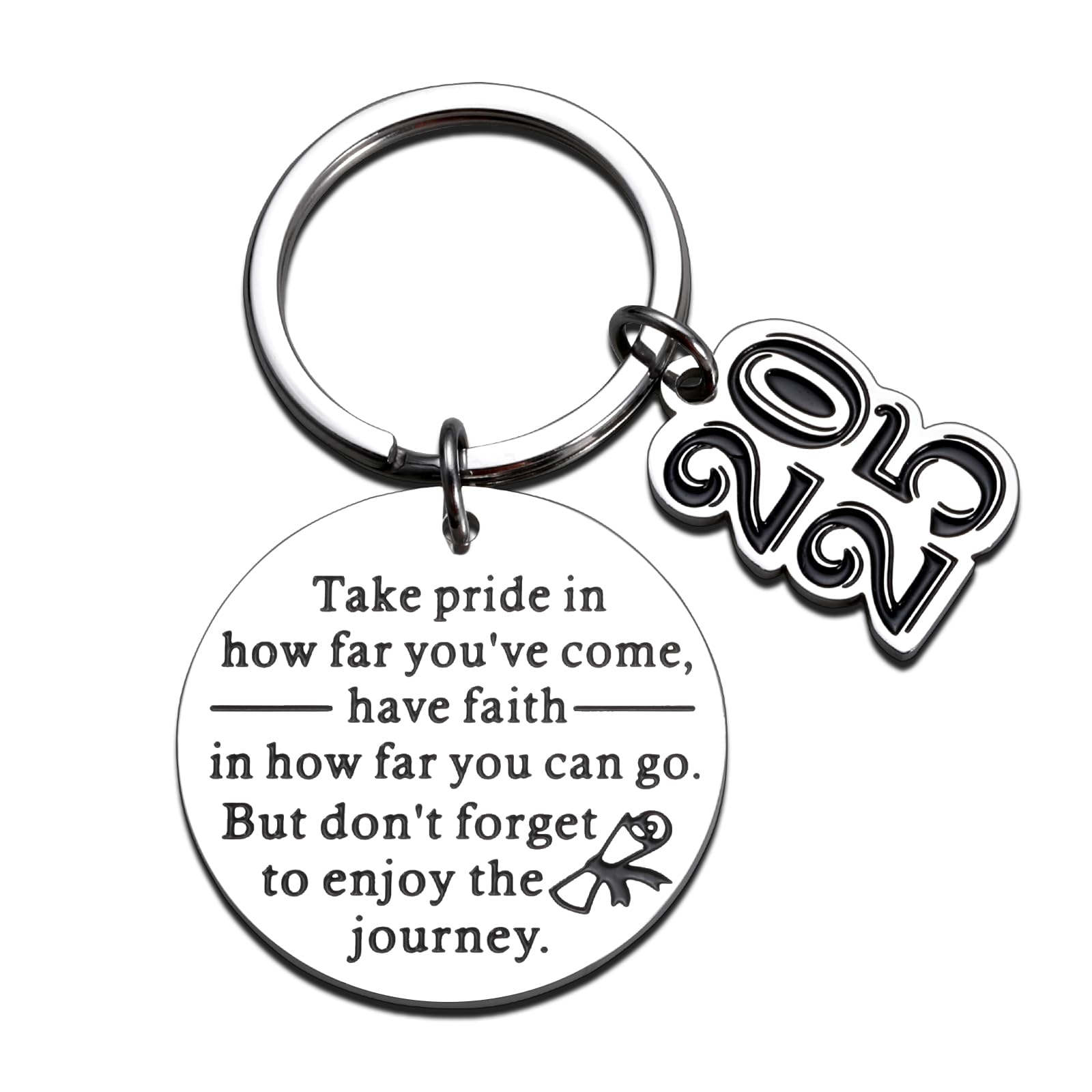 2025 Graduation Keychain Gift for Him & Her - Inspirational Key Ring for High School, College, Nurse, Masters Students - Perfect Graduation Gift for Men, Women, Sons & Daughters - Ideal for 2025 Senior Parties & Graduation Celebrations