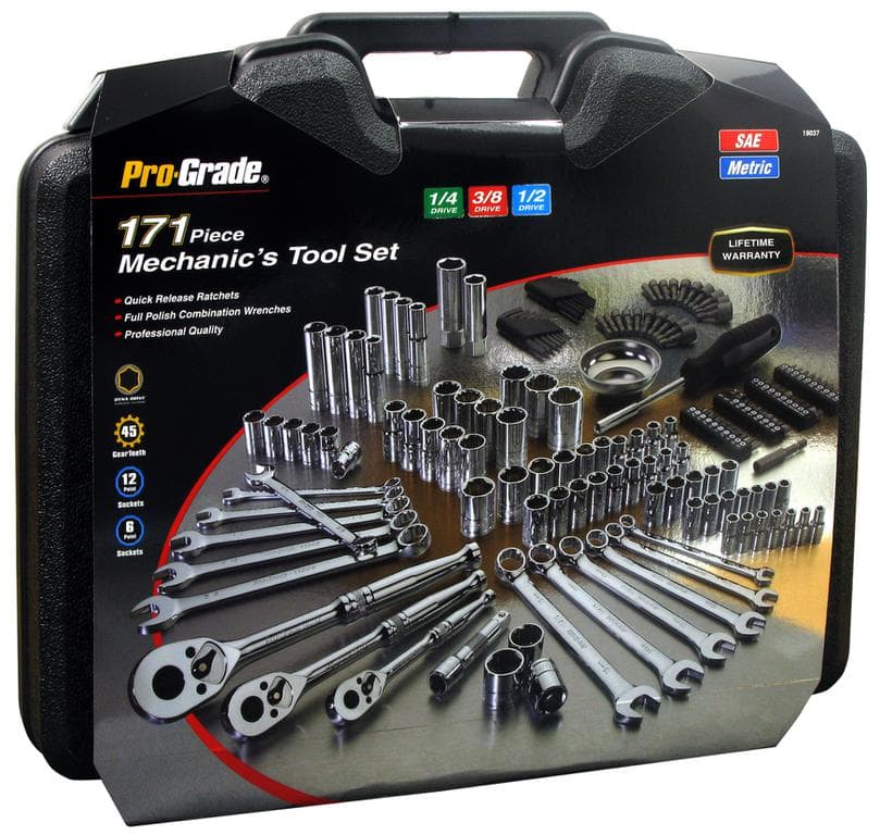 Allied 19037 Pro Grade 171-Piece Mechanic's Tool Set - Professional Automotive Repair Kit for DIY & Home Garage Use