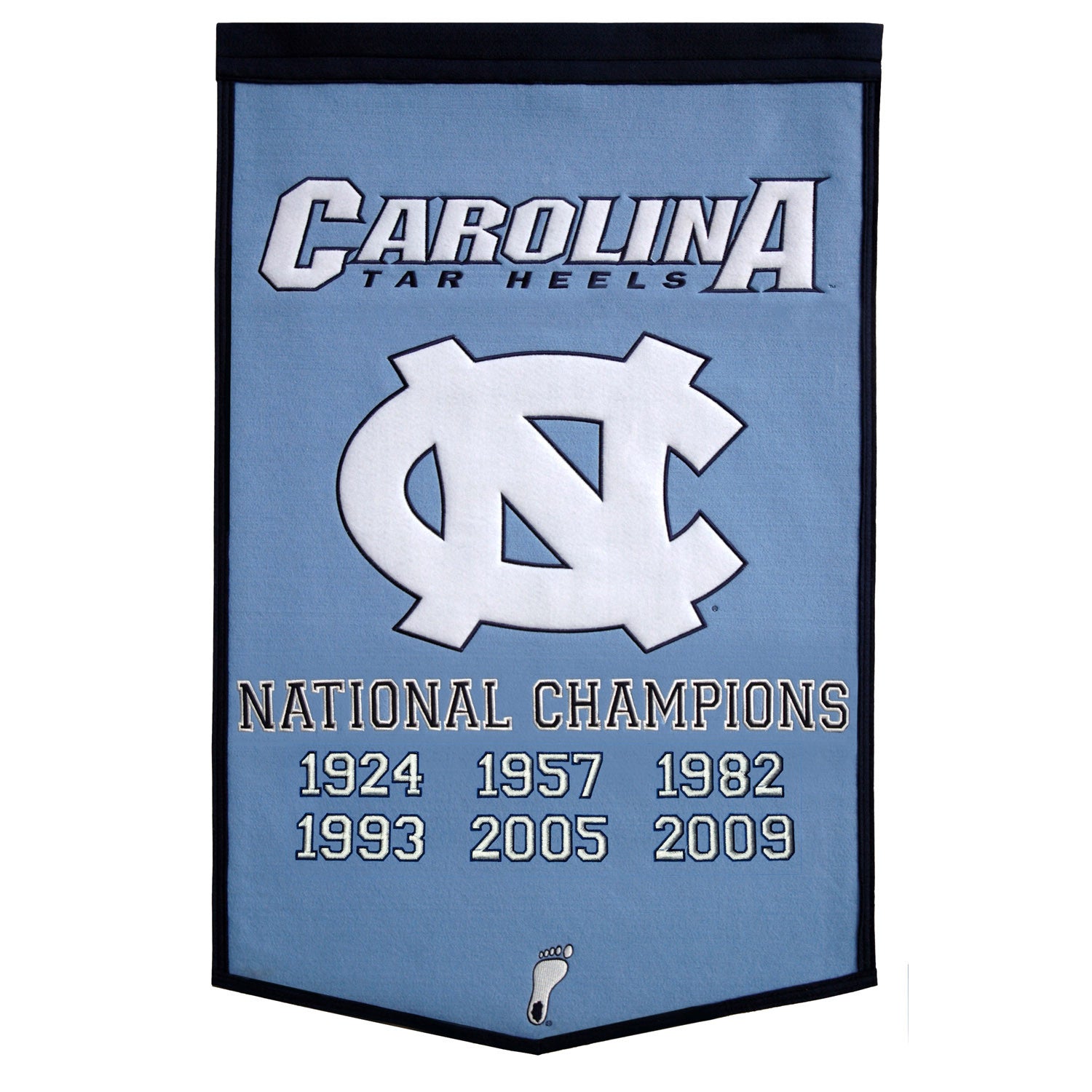 North Carolina Tar Heels Dynasty Banner - Vintage UNC Basketball Wall Decor for Game Room, Man Cave & College Sports Fan Gifts