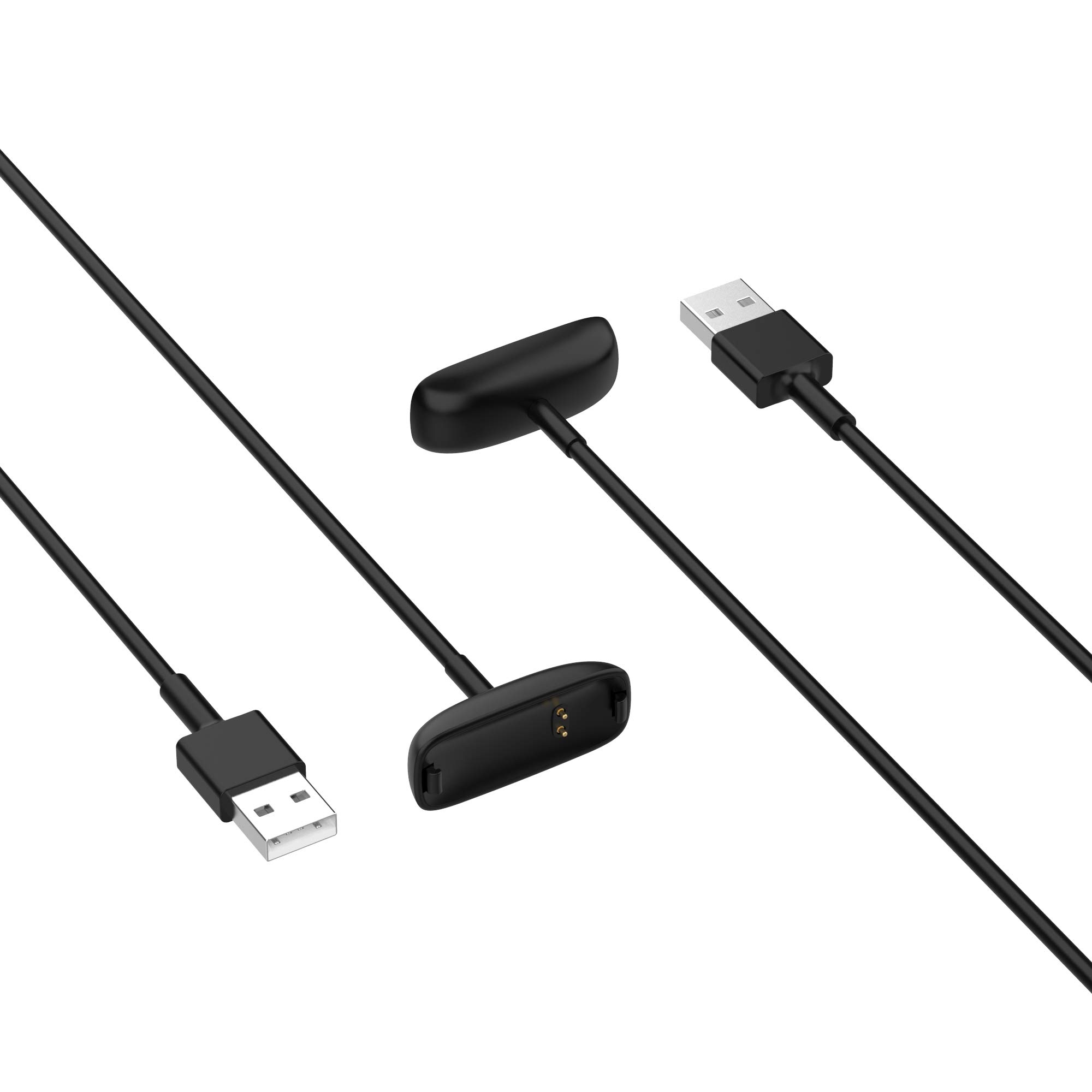 Fitbit Inspire 2 & Inspire 2 HR Replacement Charger - 3.3ft USB Charging Cable with Data Sync for Inspire 2 HR/ACE 3 Fitness Tracker (100cm, Black) - Perfect for Home, Office & Travel Use