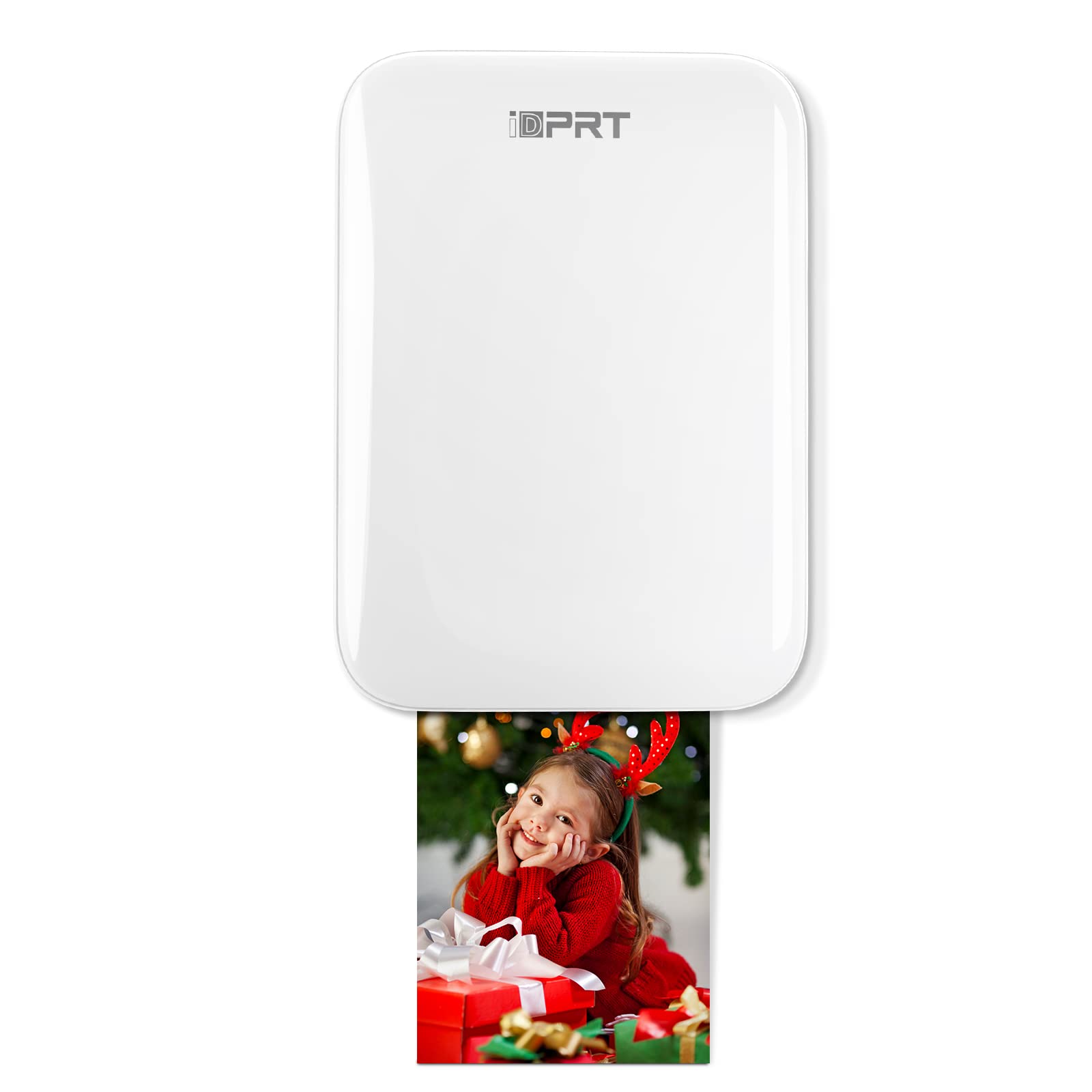 iDPRT 2X3'' Mini Bluetooth Photo Printer with AR Video Printing - Portable Instant Zink Sticky Back Paper Printer for iOS & Android - Perfect for Family Memories, Party Favors, Travel Scrapbooking & Social Media Sharing
