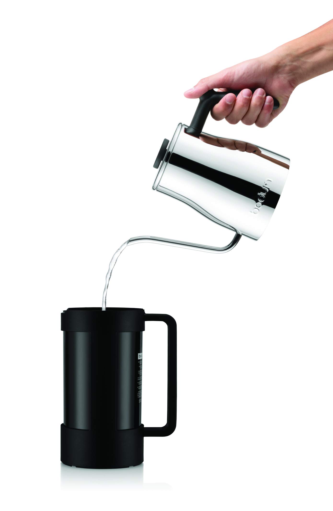 Bodum Bean Sustainable French Press Coffee Maker - 34 Oz, Black - Perfect for Home, Office & Camping Coffee Brewing