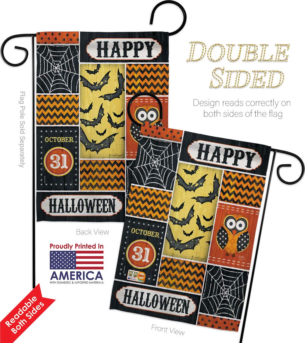 Halloween Garden Flag Set - Witch, Black Cat & Pumpkin Decor for Yard