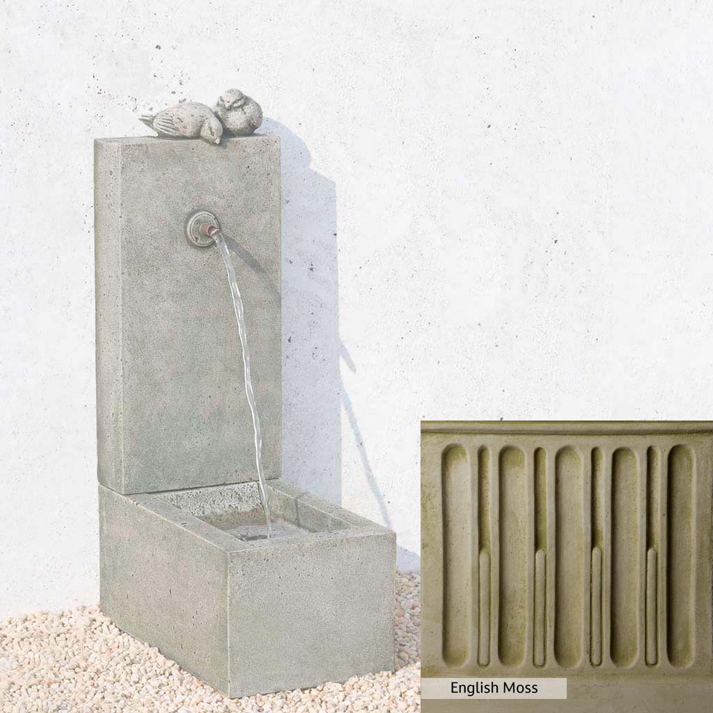 Campania International Bird Element Fountain - Outdoor Garden Decor, Handcrafted Stone Water Feature for Patio, Yard, and Landscape Design | Perfect for Relaxing Garden Ambiance and Bird Attraction