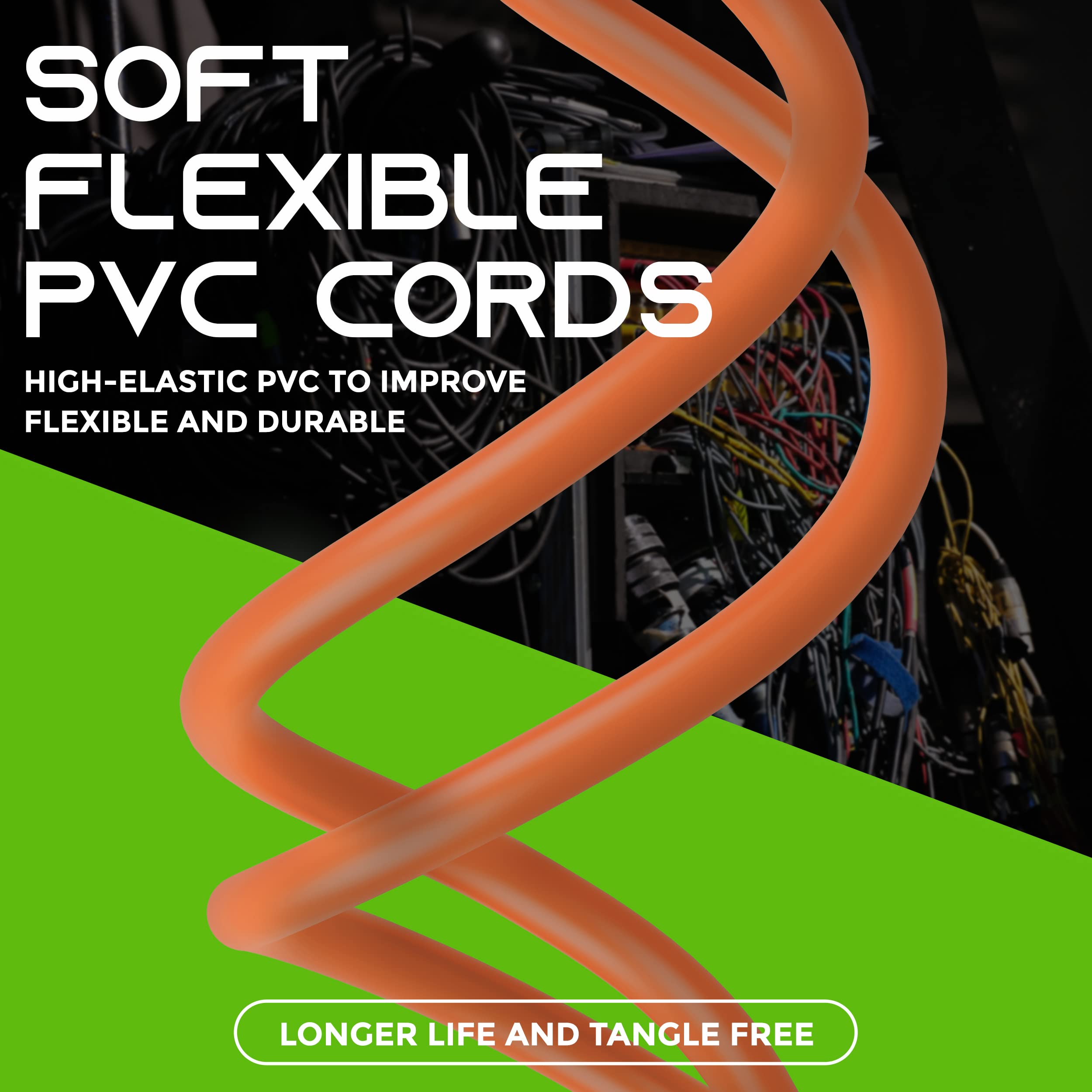 **GearIT 100ft XLR Male to Female Microphone Cable - 3-Pin Balanced Shielded Audio Cable for Studio, Podcast, Live Performance - Durable Orange XLR Cord for Mixers, Mics & Recording Equipment**    *(Perfect for professional audio setups, home studios, live events, and podcasting with noise-free clarity.)*
