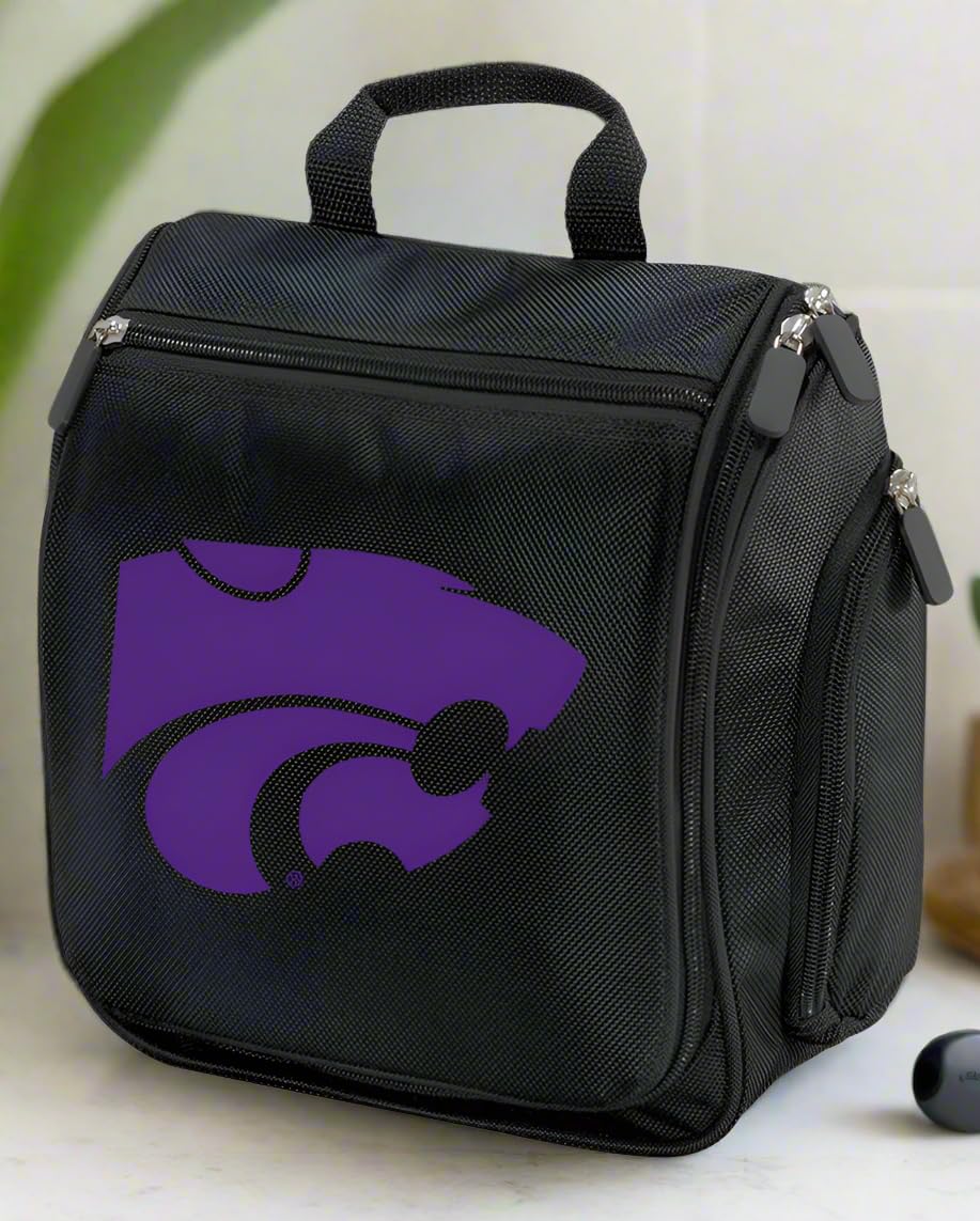 Kansas State Wildcats Toiletry Bag for Men | Hanging Travel Shaving Kit | Durable Cosmetic Organizer for College, Gym & Business Trips