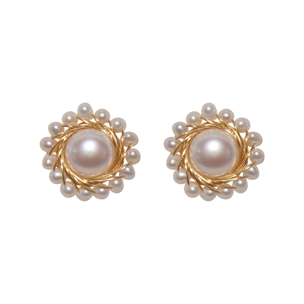 Sunflower Pearl Stud Earrings for Women - Dainty Floral Pearl Earrings for Everyday Wear | Perfect for Weddings, Parties & Gifts