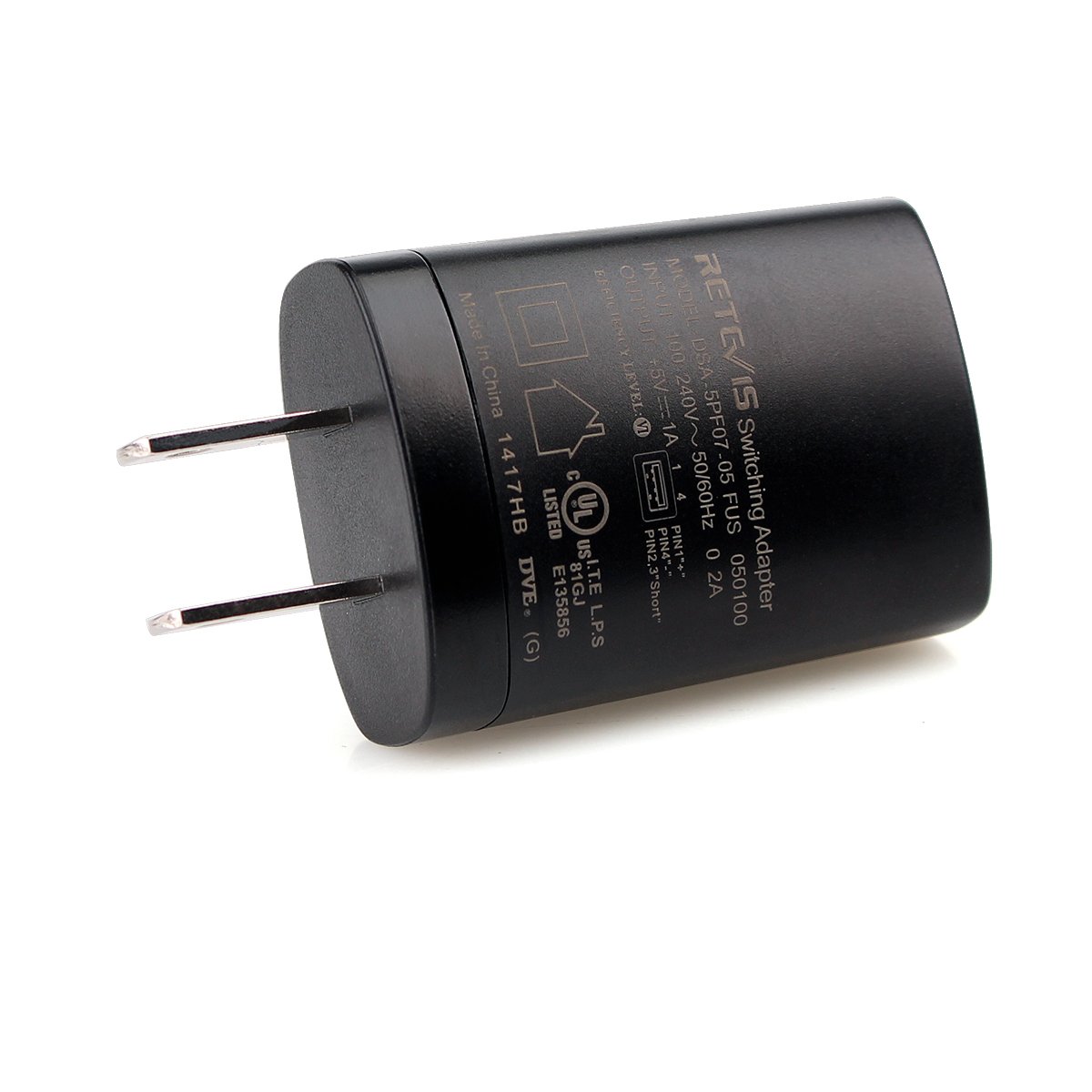 Retevis H-777 5V 1A USB Charger Adapter for Walkie Talkies & FM Radios - Compatible with Retevis RB48, H777S, RT86, RT68, NR10, RT27, RT19, RT18, RT49, RT49P, RT17, RT47, RB26 & Retekess V-112, V-115 (1 Pack) - Perfect for Outdoor Adventures, Security Work, and Emergency Communication