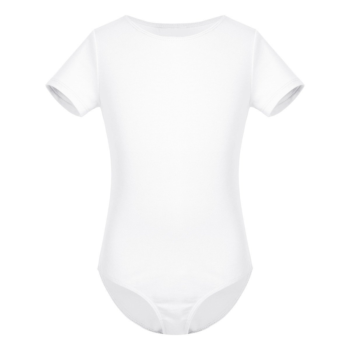 Girls Ballet Leotard with Chiffon Tutu Skirt - Classic Dancewear for Kids, Short Sleeve Athletic Leotard - Perfect for Ballet Class, Recitals & Dance Performances
