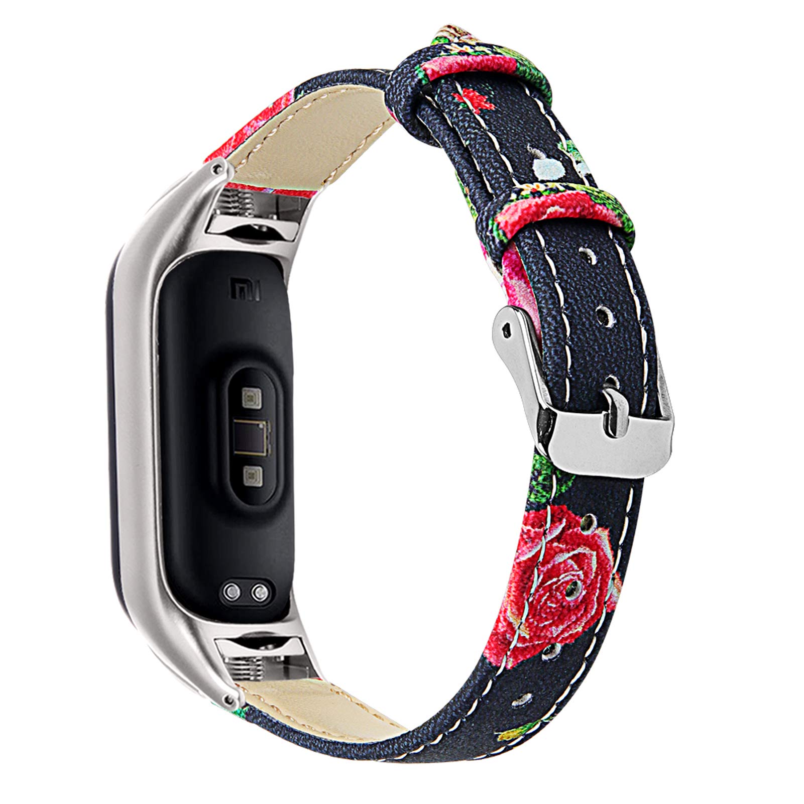 Genuine Leather Wrist Strap for Mi Band 3 & 4 - 5.5